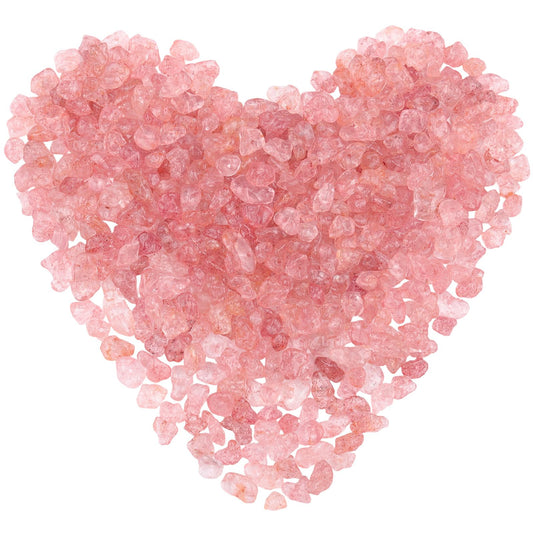 400pcs Natural Chip Stone Beads for Jewelry Making Strawberry Quartz 5-8mm Irregular Gemstones Healing Crystal Loose Rocks Bead Hole Drilled for Ring Earrings Necklace Bracelet Making DIY Art Crafts