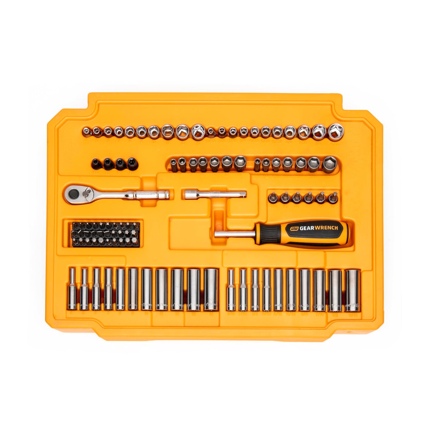 GEARWRENCH Mechanics Tool Set in 3 Drawer Storage Box, 232 Pc, 1/4 in and 3/8 in Drive, Metric/SAE | GW72LLCBMTS
