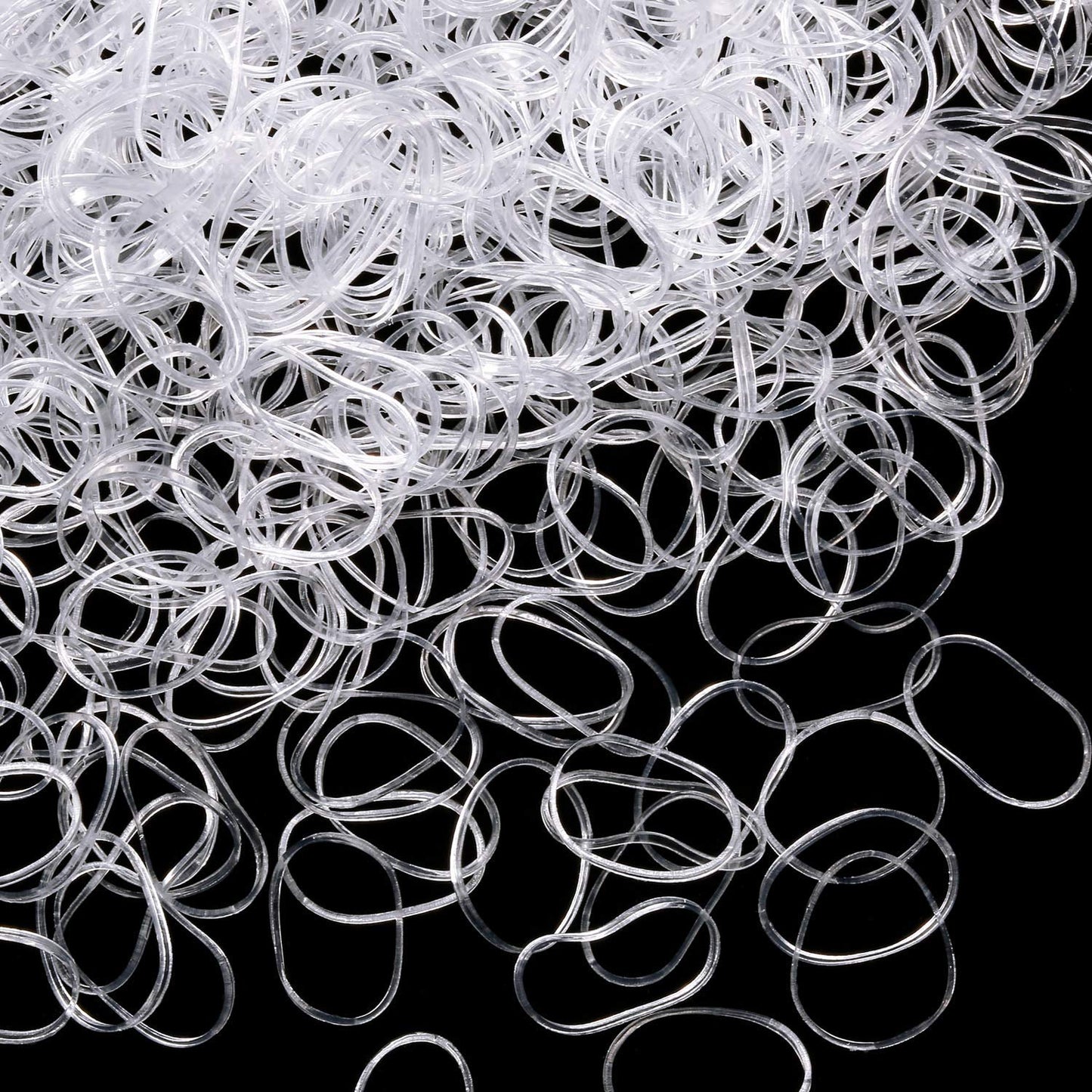 1000 Mini Rubber Bands Soft Elastic Bands for Kid Hair Braids Hair (Clear)
