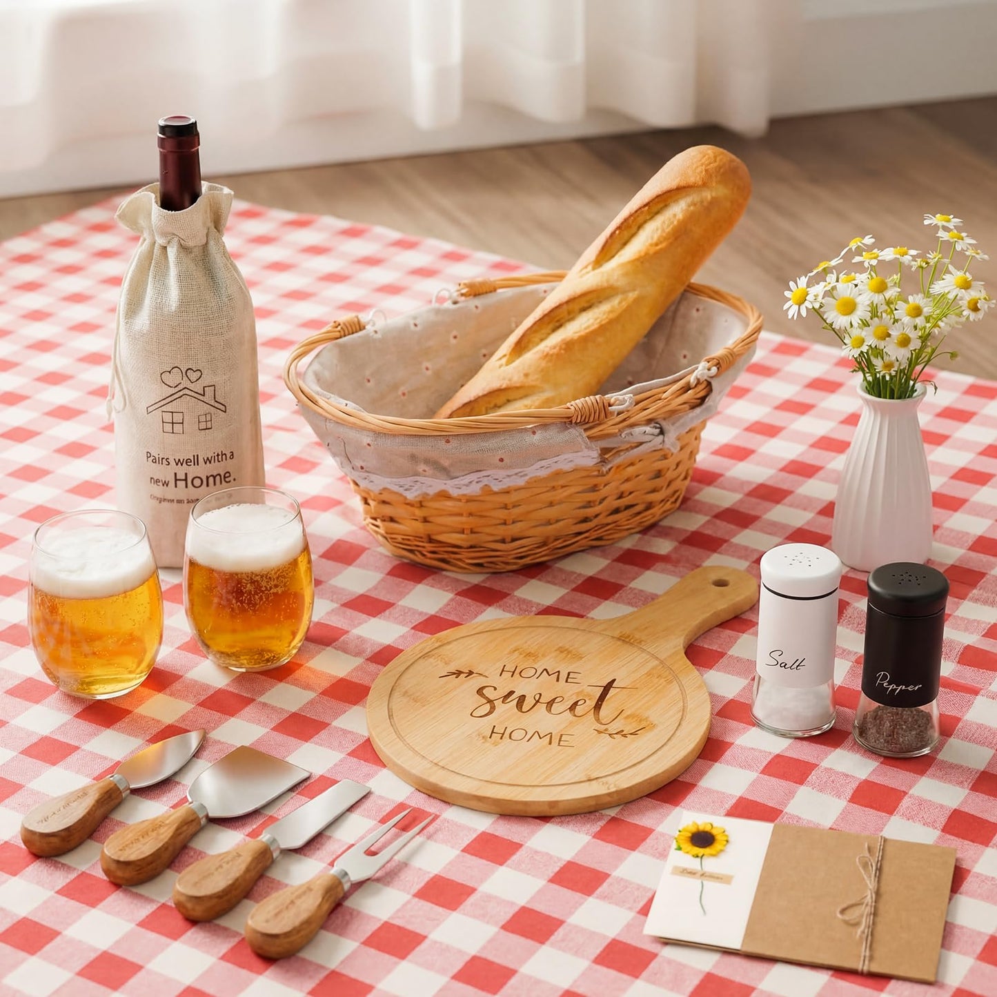 LemonRoad 17 Pcs House Warming Gifts New Home Housewarming Gift Baskets for Christmas Home Buyers Xmas Kitchen Favors House Agents Closing Favors for Women Men Couples Newlywed Friends