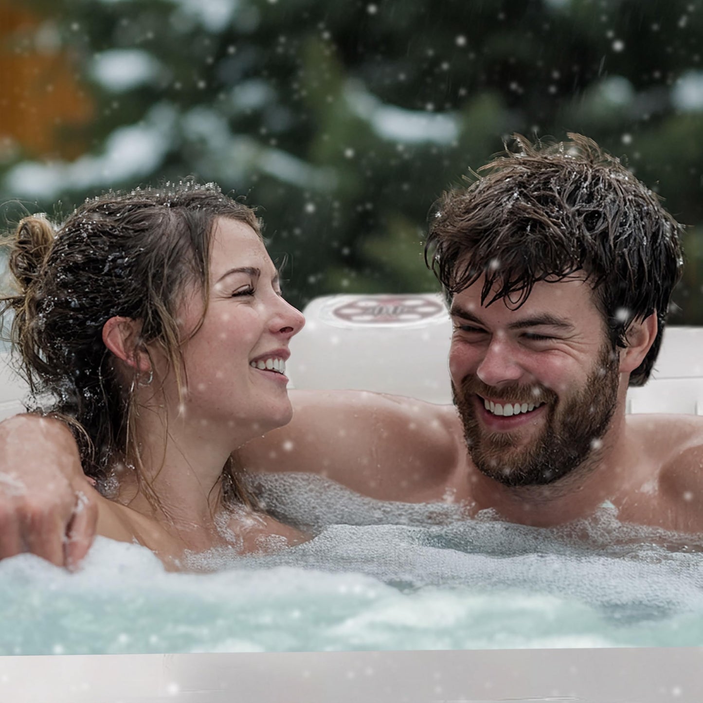 ALEKO Diamond 2-Person Inflatable Jetted Hot Tub | 100 Soothing Bubble Jets | Energy Efficient Cover | LED Lights with 7 Lights | 360-Degree Bubble Massage | 145 Gallon Water Capacity
