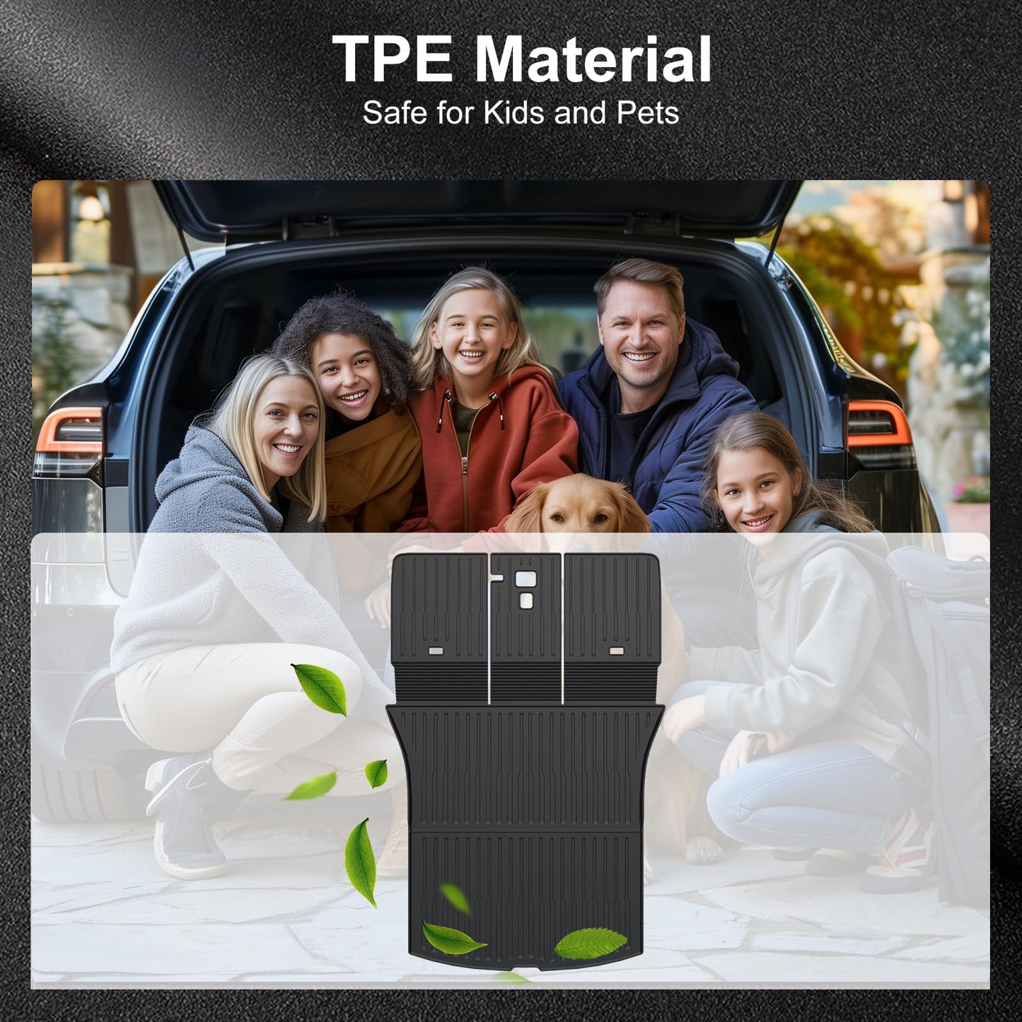 Foronetry Floor Mats for 2025 2026 Tesla Model Y Juniper, 8PCS All Weather Full Set Cargo Liners Accessories, 3D TPE Odorless Floor Mat Trunk Frunk Rear Mats for 5-Seater(Not Fit 7Seat and Standard)
