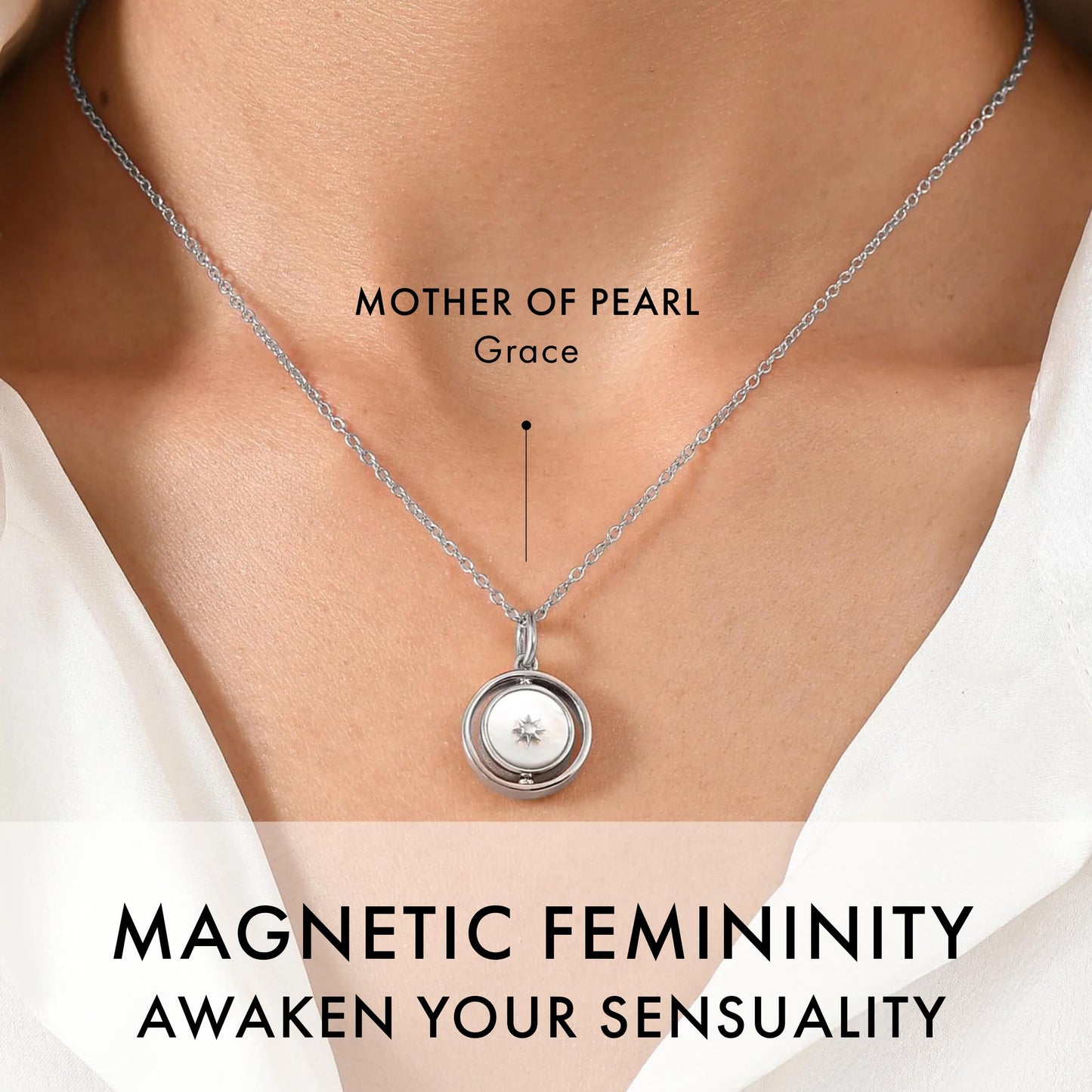 Moon Magic - Authentic Moonstone Necklace for Women | Pearl, Onyx, Black Obsidian Necklaces | Real 925 Sterling Silver/18k Rose Yellow Gold Crystal Necklace for Women | Genuine Gemstone Jewelry