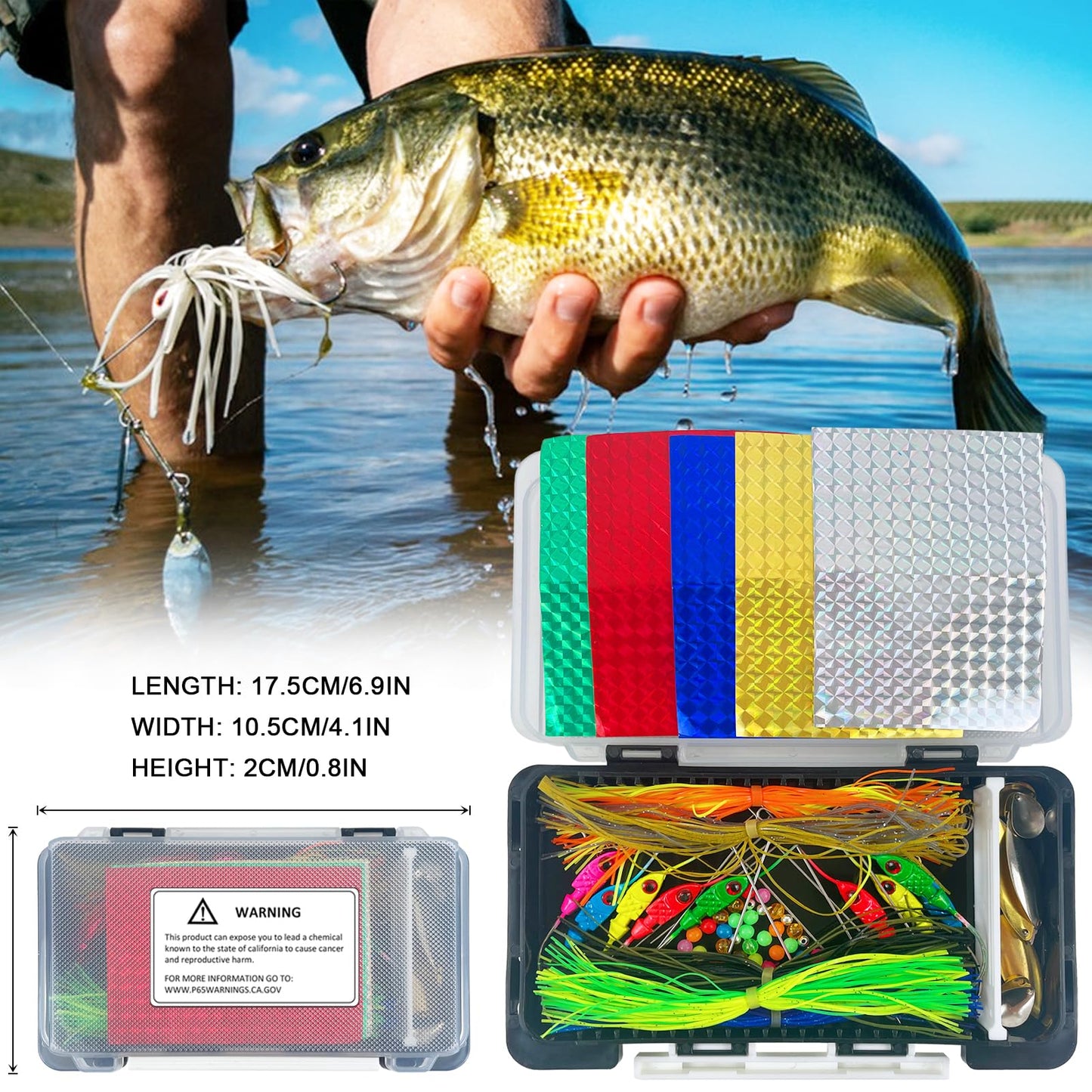 FREE FISHER 148Pcs Spinner Making Kit Spinner Blades, Spoon, Jig Head Spinner Shaft, Silicone Jig Skirts, Fishing Beads, Swivels, Clevis U-Shaped Links for Spinnerbaits DIY Making Kit for Bass Trout