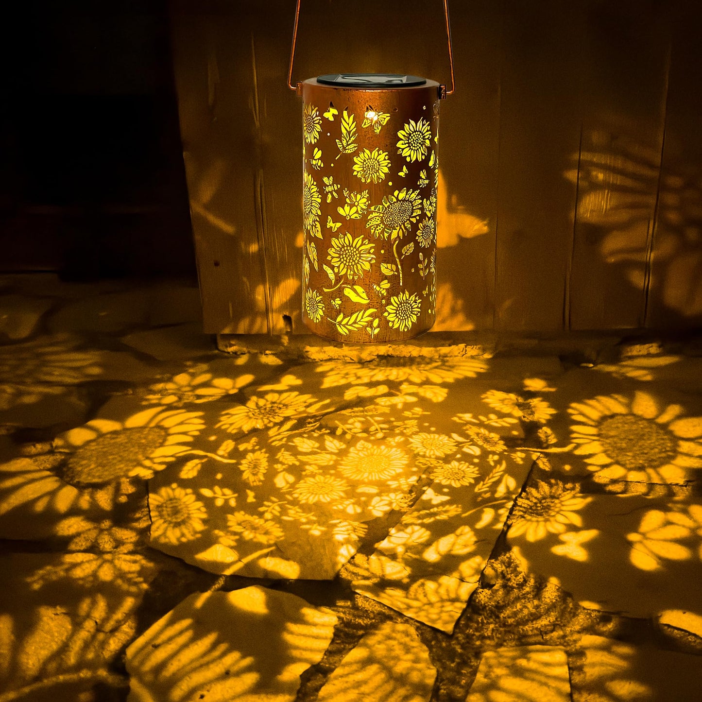 ANYTALK Mothers Day Gifts, Birthday Gifts for Women Mom Grandma, Sunflower Solar Lanterns Outdoor Waterproof, Hanging Solar Lights for Yard, Patio, Porch, Garden Decor