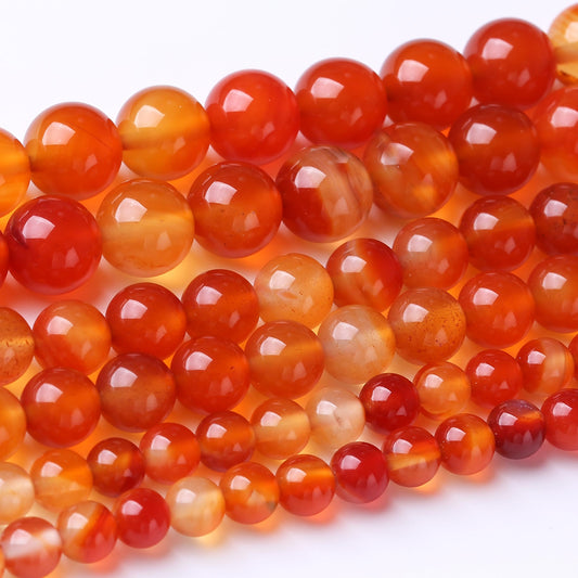 32PCS 12MM Red Agate Stone Beads Energy Healing Beads for DIY Jewelry Bracelet Necklace Making for Jewelry Making 15Inch