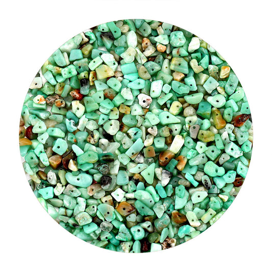420PCS Chip Stone Beads Amazonite, Irregular Gemstones Healing Crystal Loose Beads Crushed Chunked Crystal Pieces with Plastic Box for Bracelet Jewelry Making DIY Art Crafts (Amazonite)
