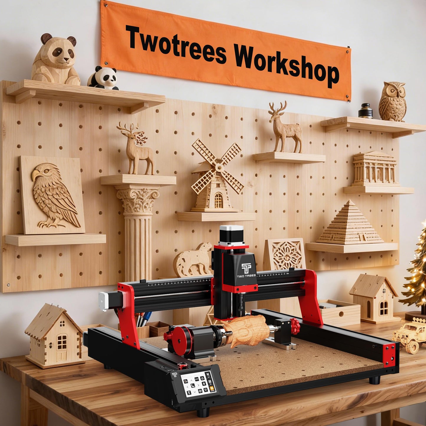 Twotrees TTC450 Pro CNC Router Machine with NEMA 57 Closed-Loop Stepper Motor 3.5" Touch Screen,Upgraded 3 Axis Engraver Machine, Engraving Milling Machine for Wood Acrylic Aluminum Carving Cutting