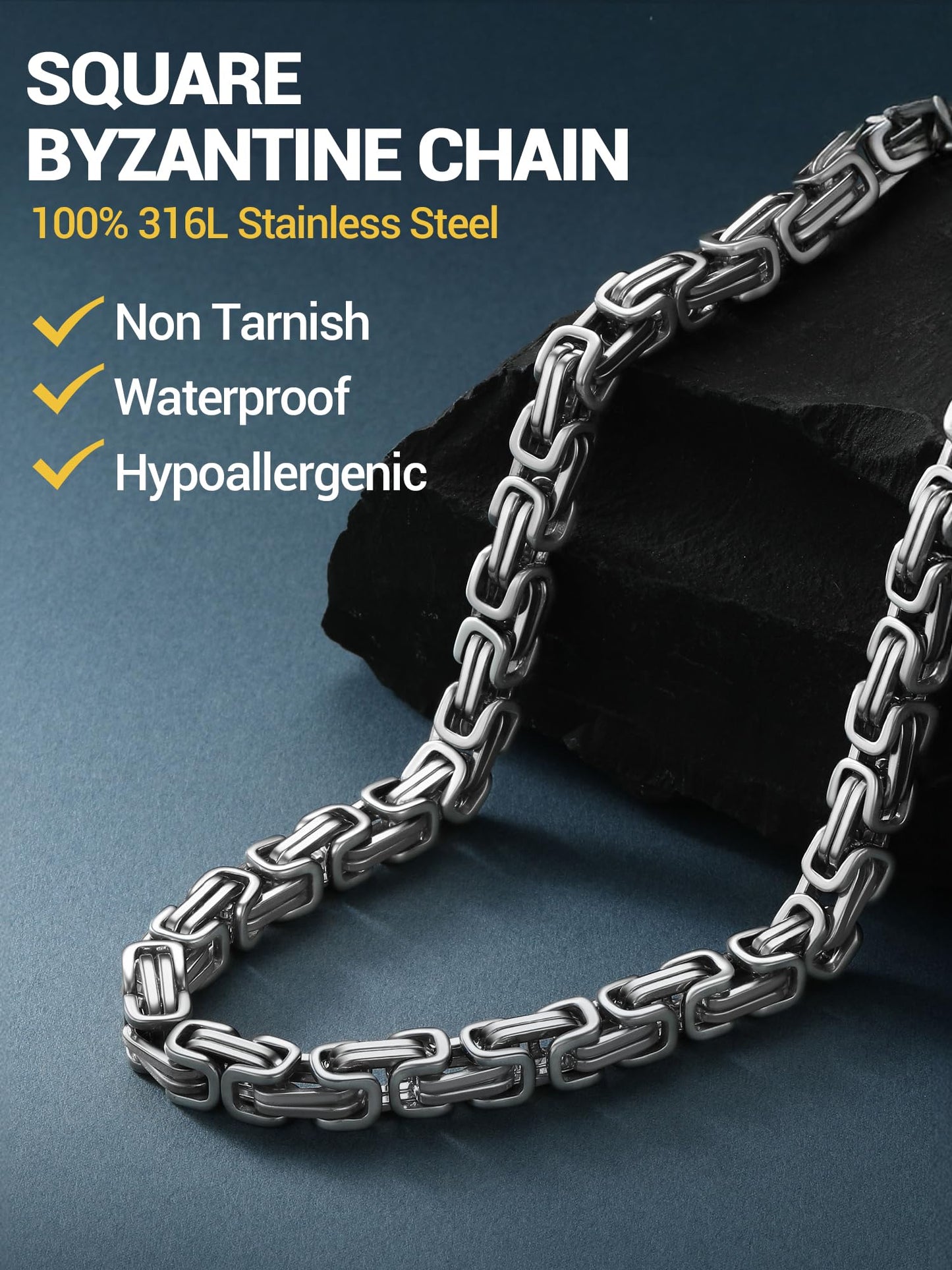 PROSTEEL Mens Necklace Chain 30 Inch Long Chunky Necklaces