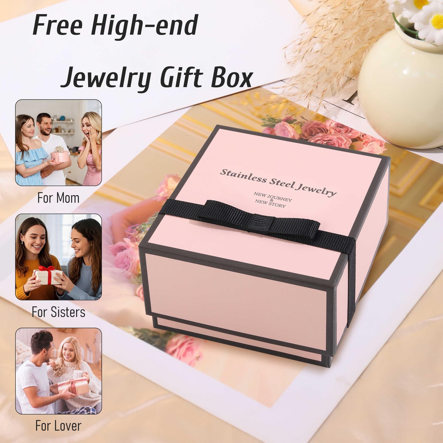 2PCS Gold Chain Link Watch Bracelet Set,18K Gold Plated Stackable Bracelets for Women,Stainless Steel Jewelry with Adjustable Tool, Non-Tarnish Friendship Love Bracelet Gift for Her. (2pcs-A Gold)