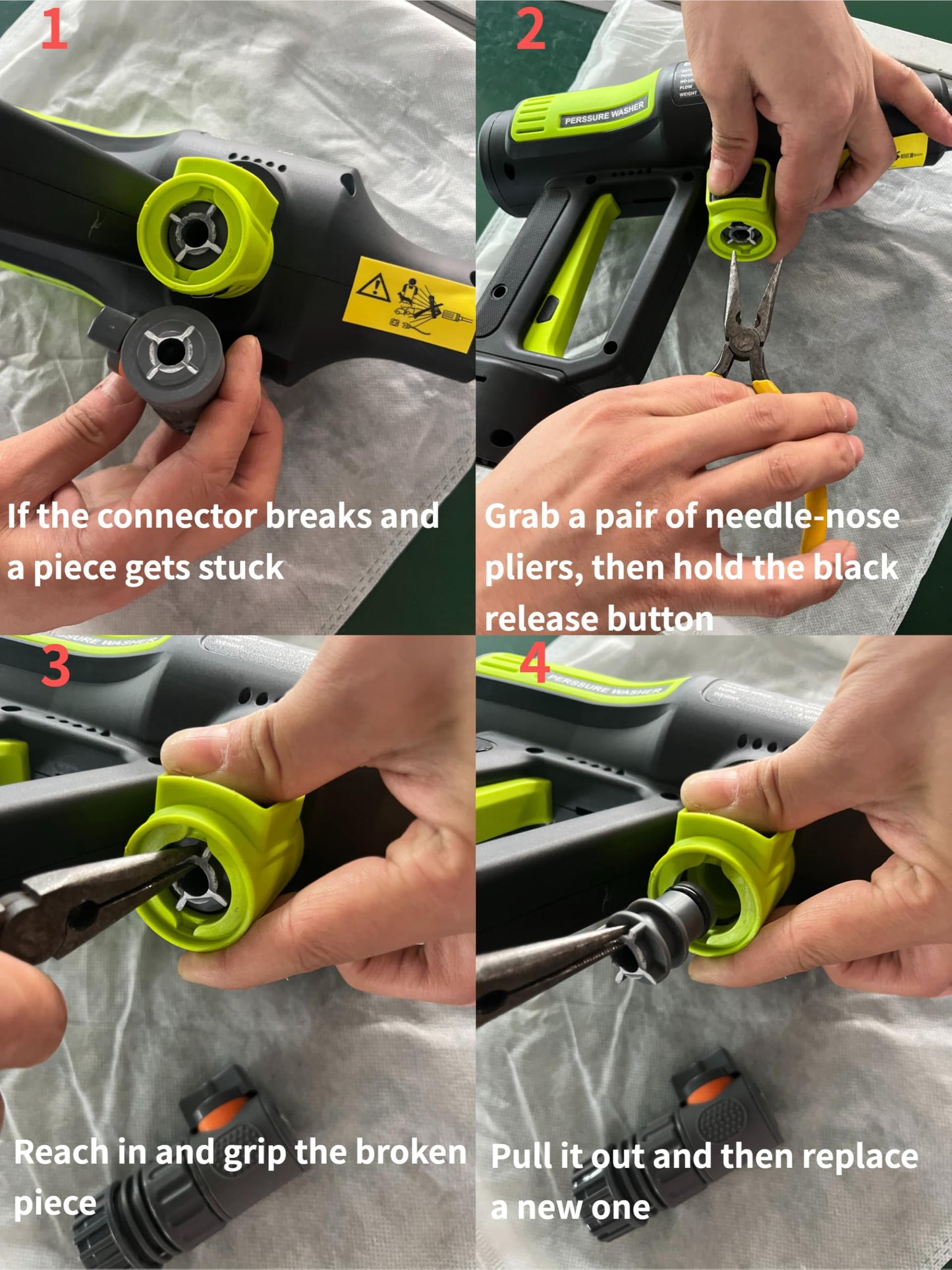1200PSI Cordless Pressure Washer 2 Batteries - Brushless Cordless Power Washer with 6-in-1 Nozzle, Foam Cannon, LCD Display, Battery Pressure Washer for Patio, Car & Outdoor Cleaning