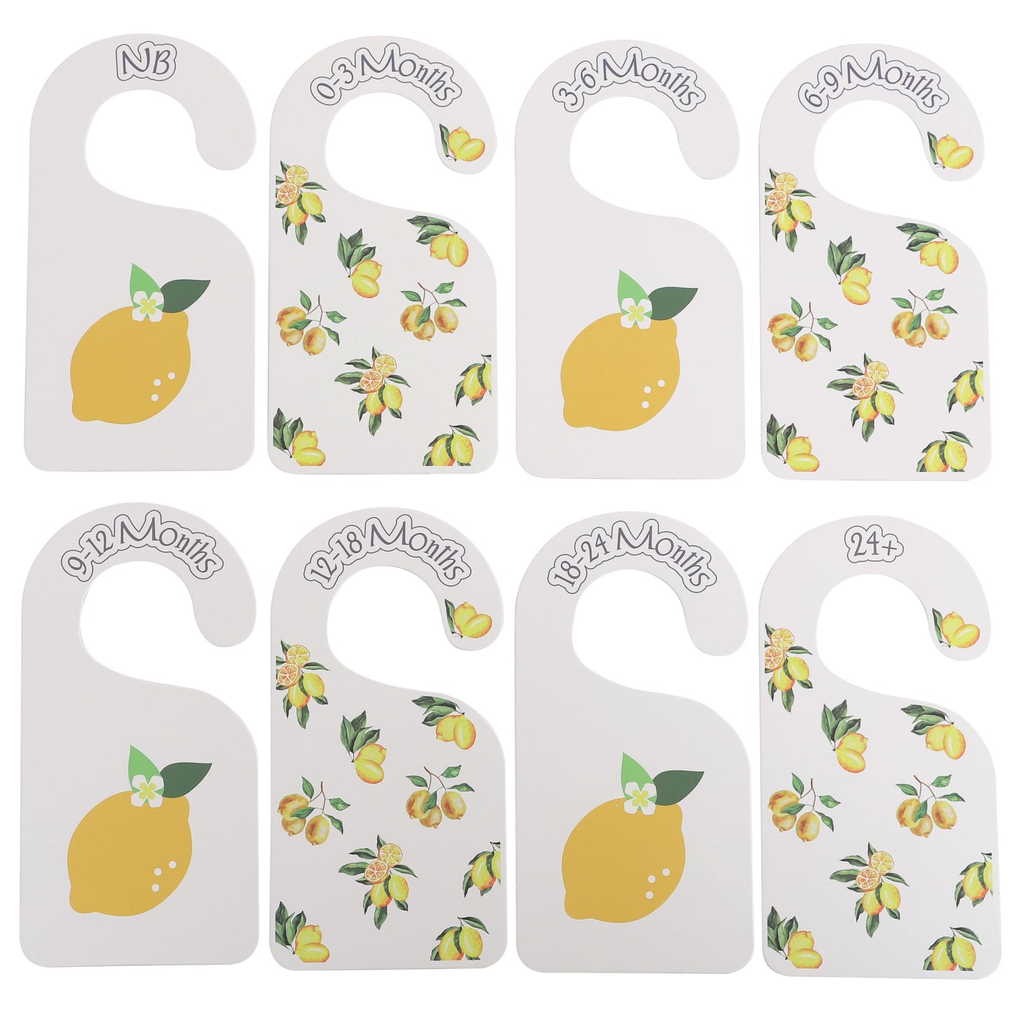 Lemonade Theme Baby Closet Dividers - Lemon Baby Clothes Nursery Size Organizer,Nursery Closet Dividers Newborn-24 Months (Lemon)