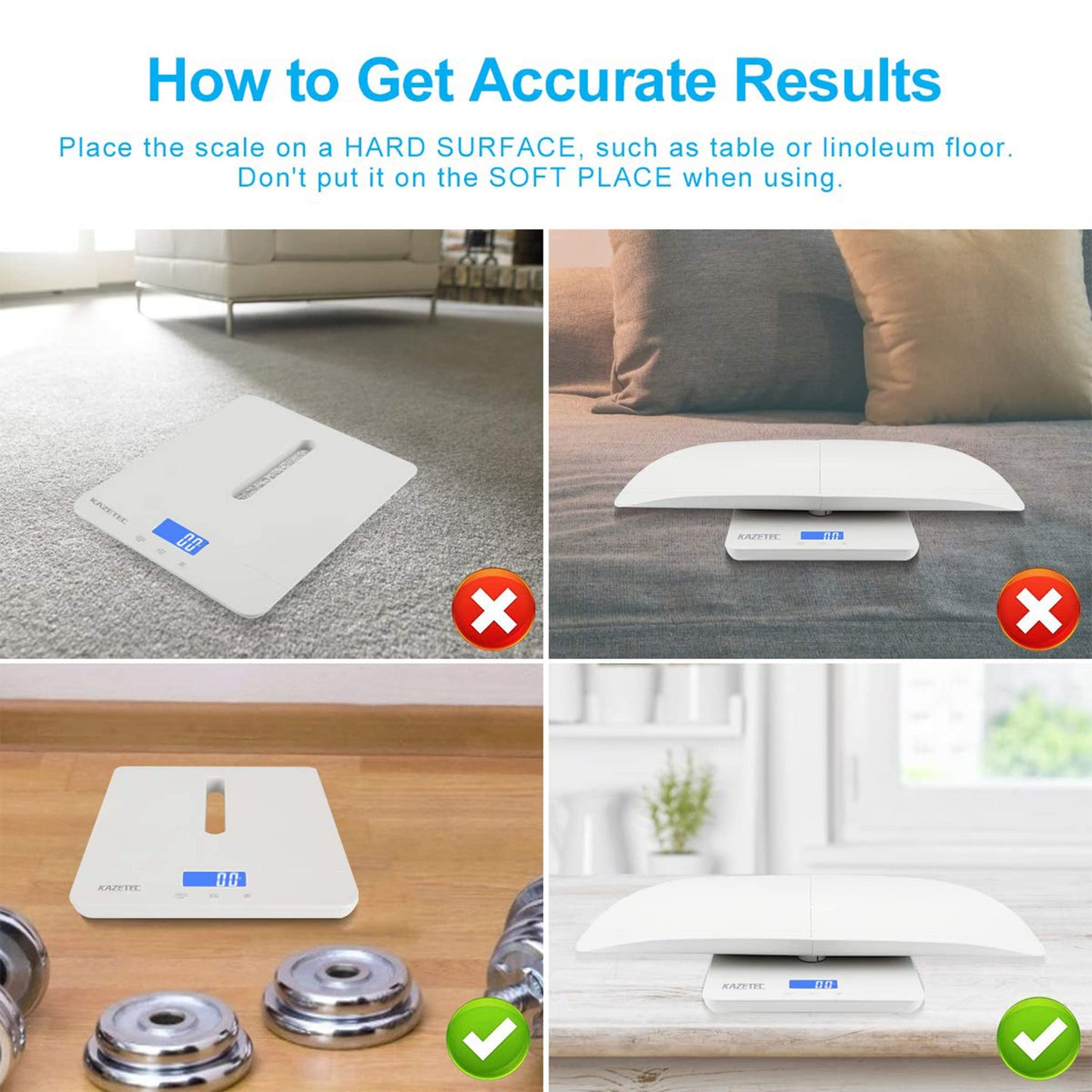 KAZETEC Baby Scale,pet Scale, Multi-Function Toddler Scale, Infant Scales for Weighing, Blue Backlight, Weight and Height Track,pet Scales for Cats
