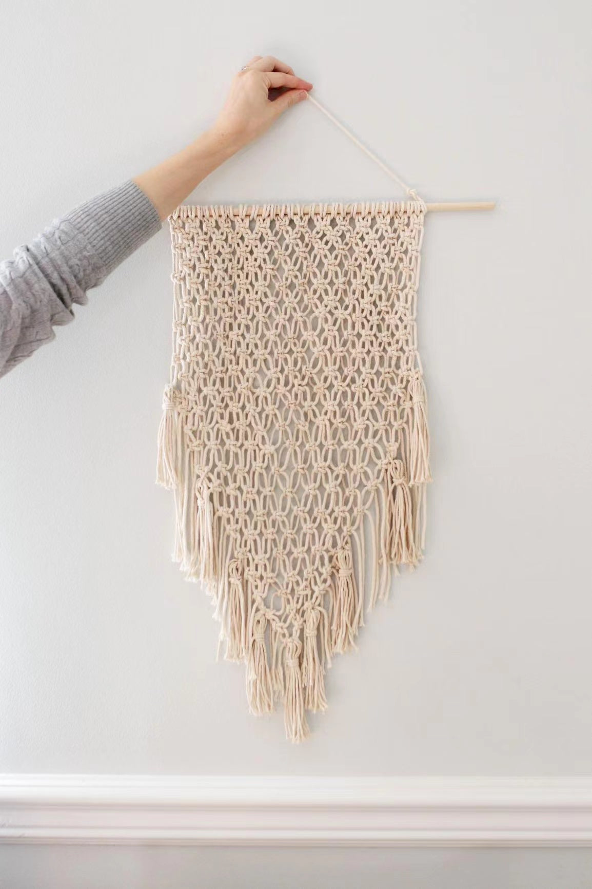 Macrame Cord 5mm x 109Yards（328Feet, Natural Cotton Macrame Rope - 3 Strands Twisted Macrame Cotton Cord for Wall Hanging, Plant Hangers, Crafts, Gift Wrapping and Wedding Decorations