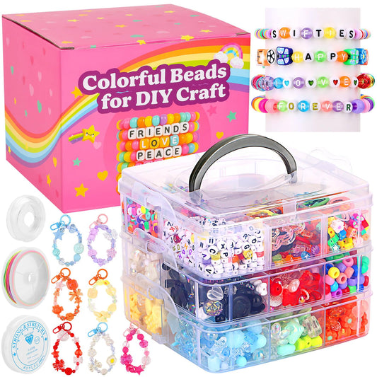 3123Pcs Assorted Acrylic Beads Kit for DIY Bracelets Making with Cute Candy Butterfly Flower Heart Kawaii Color Bead Charms for Creativity Fun Jewelry Craft Aesthetic to Make Necklaces Keychains