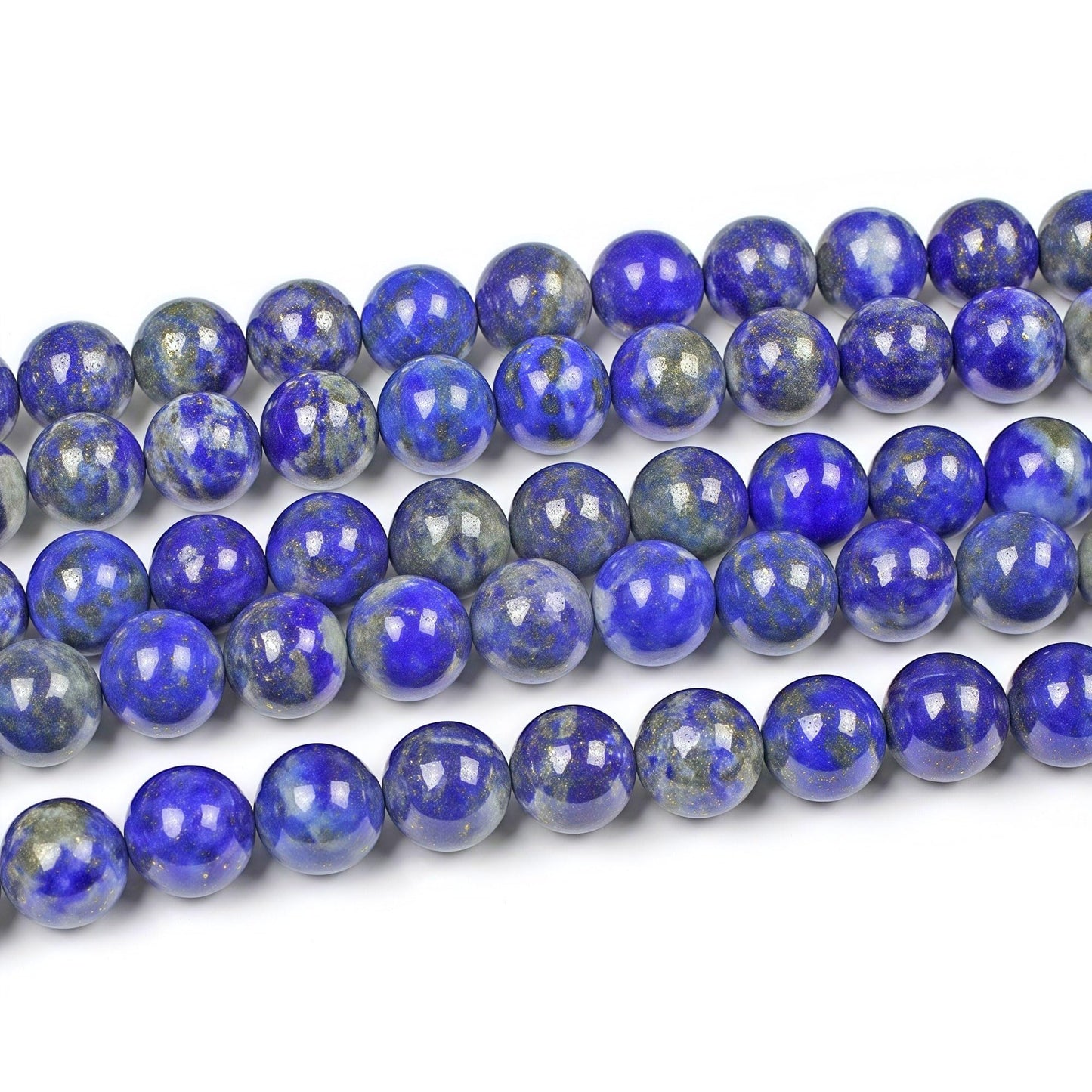 MJDCB Natural Lapis Lazuli Gemstone Loose Beads Round 8mm Energy Stone Healing Power for Jewelry Making