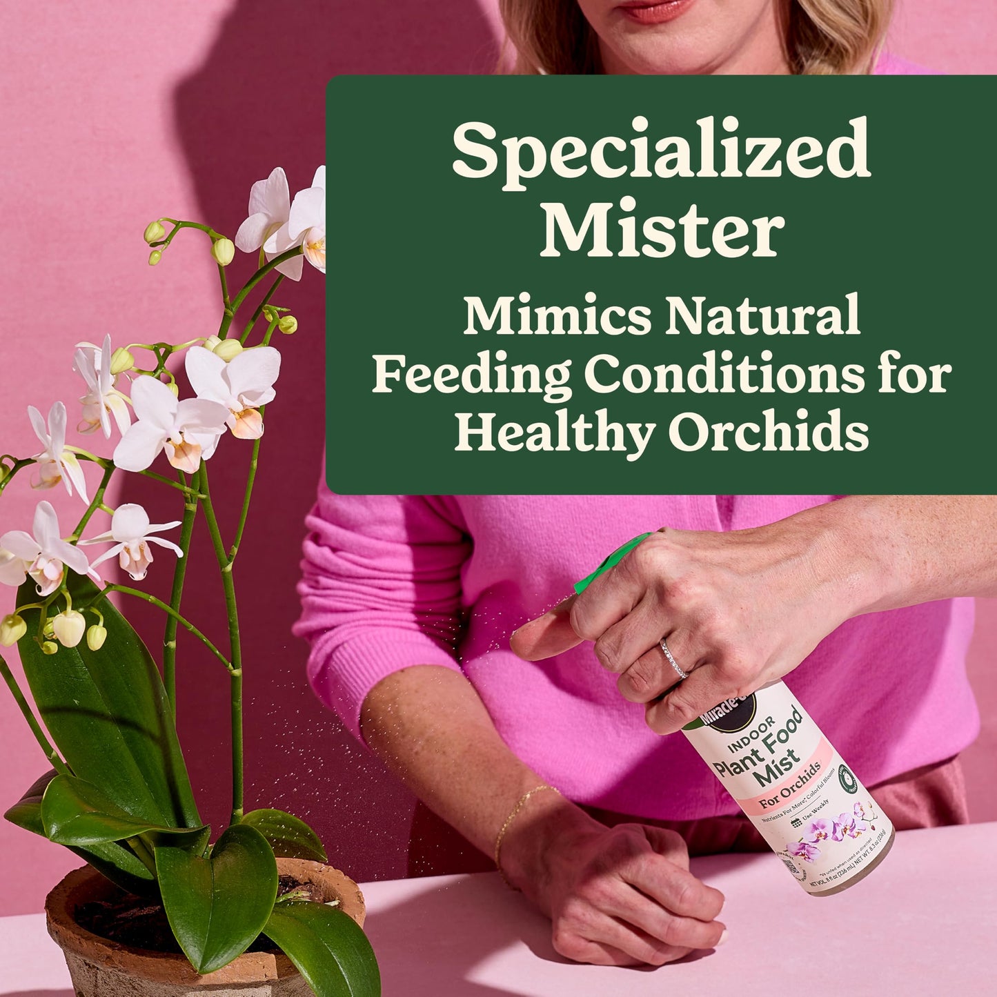 Miracle-Gro Indoor Plant Food Mist for Orchids, Orchid Plant Food, 8 fl. oz., 2-Pack