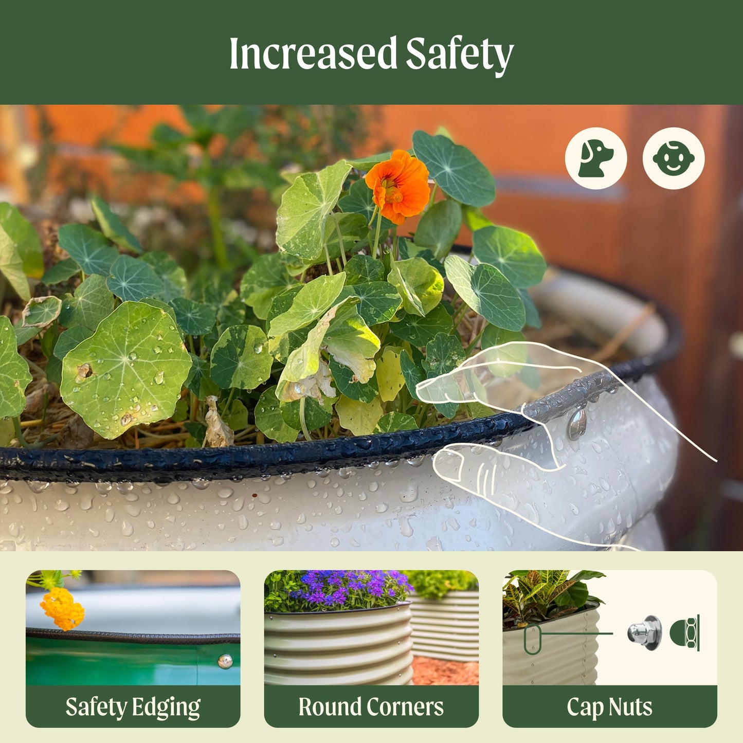 32" Extra Tall Raised Garden Bed Kits, 2 x 8 x 2.7ft Raised Planter Box Outdoor, 3.5 x 6.5 x 2.7ft Deep Root 9 in 1 Modular Metal Raised Beds for Gardening Vegetables Flowers Fruits - Sky Blue