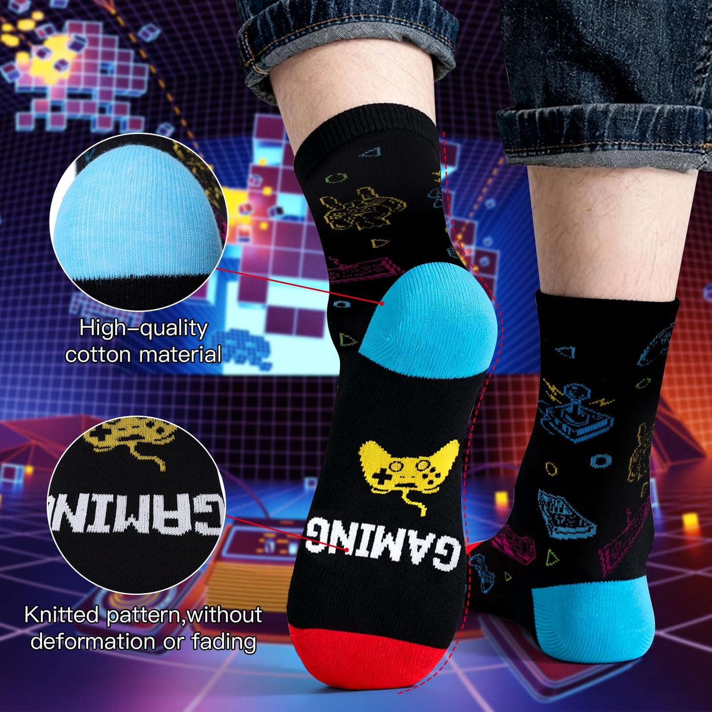 Gamer Gifts Sets for Boys, Birthday Christmas Cool Gaming Gift, Gaming Throw Blanket Tumblers Funny Pillow Covers Socks Keychain and Gifts Box for Easter Basket Graduation Men Girl Teen Gamer Lover
