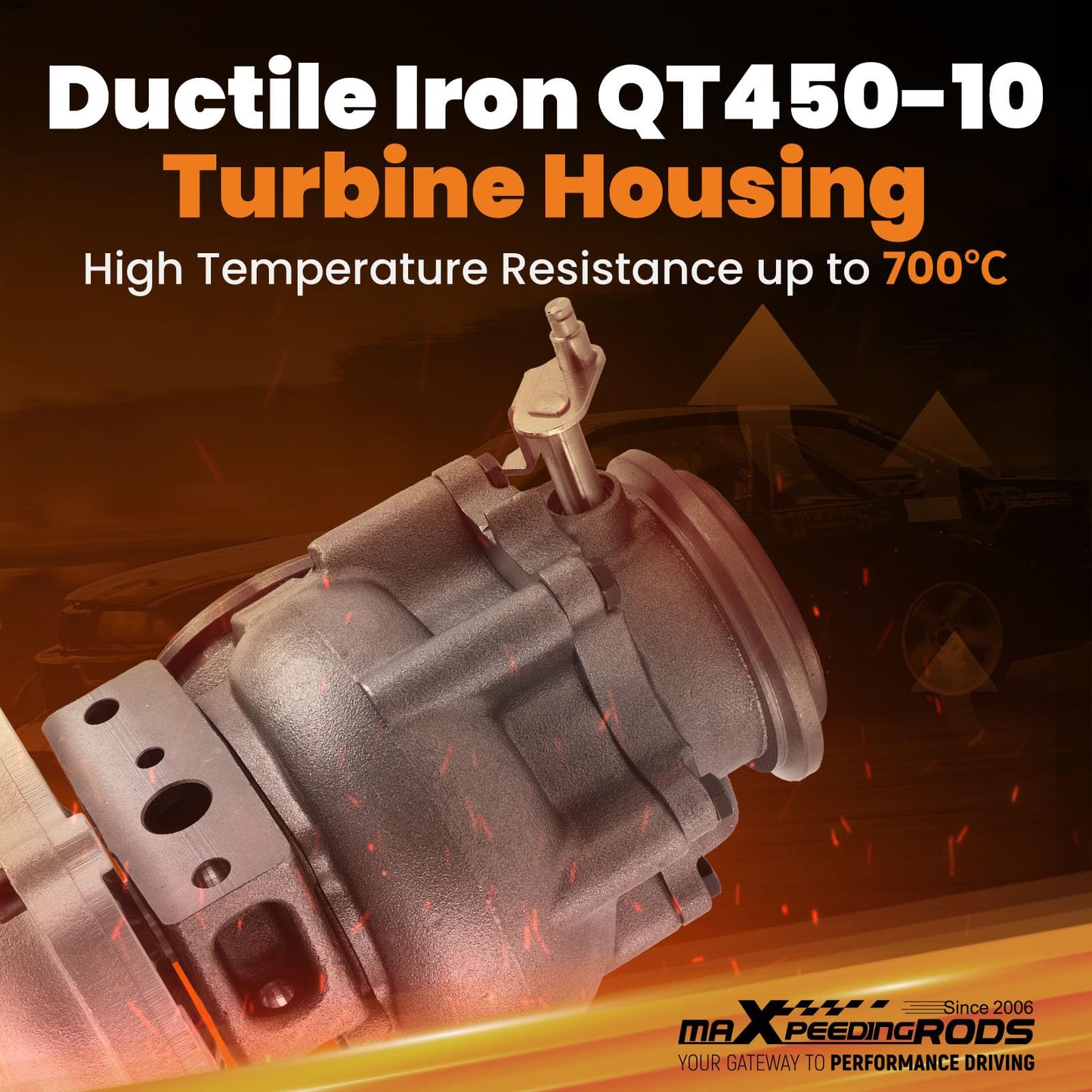 maXpeedingrods Turbo Turbocharger GTP38 for Ford Excursion 2000-2003, F250 F350 F450 F550 Super Duty 1999-2003 V8 7.3L, 1831383C92, Basic PVL Series