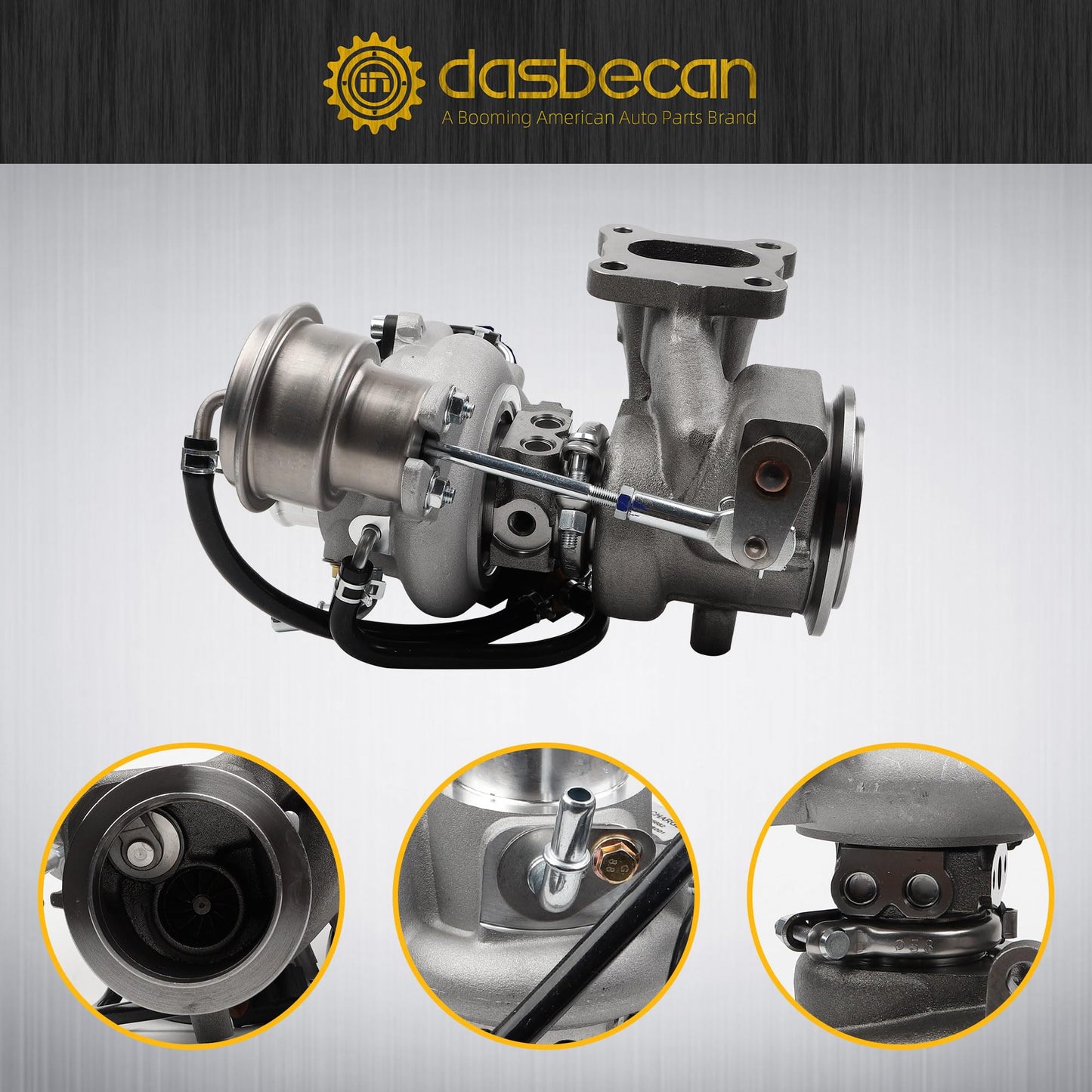 Dasbecan 667-206 Turbo Turbocharger Kit TD025 Compatible with Chevy Cruze 2016-2019, Chevy Malibu 2016-2023, Chevy Trax 2019, Buick Encore 2017-2019 Replace# 12639941