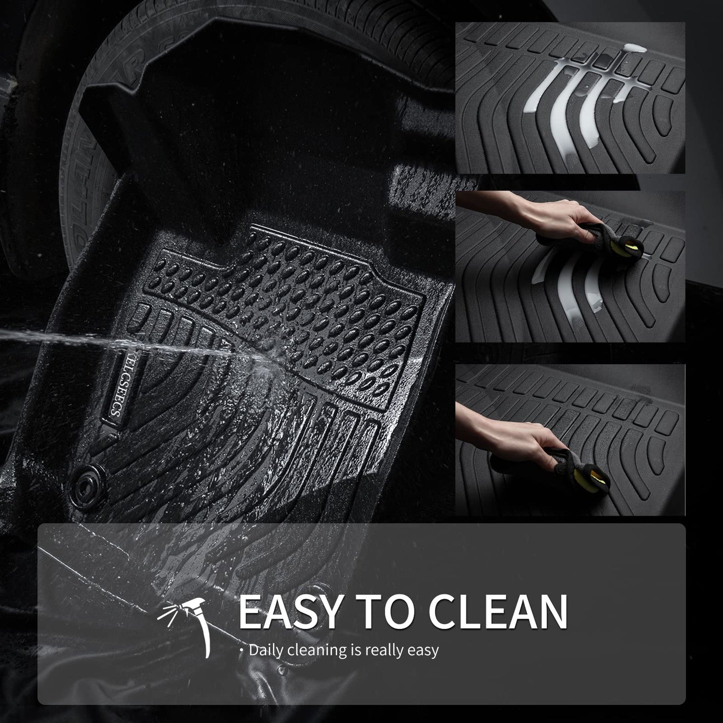 KELCSEECS Floor Mats & Cargo Liner Custom for 2022 2021 2020 2019 2018 2017 2016 BMW X1 Car Mats Automotive Cargo Mat Floor Liners Trunk Mat X1 All Weather Floor Mats Trunk Liner Black