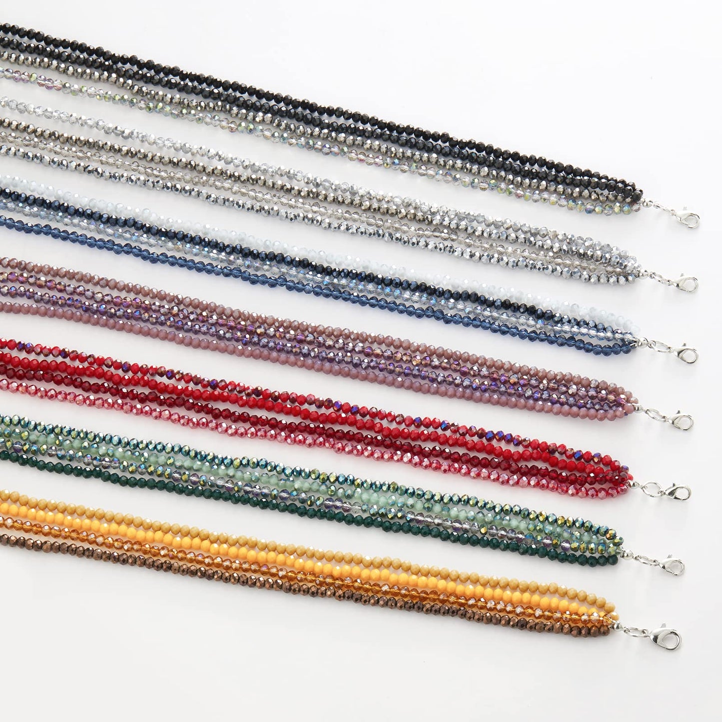 Noessla Multi-layer Crystals Beaded Choker Necklace for Women Colorful Boho Statement Necklace Trendy Costume Party Jewelry Mothers day Gifts for Mom(29-Green)