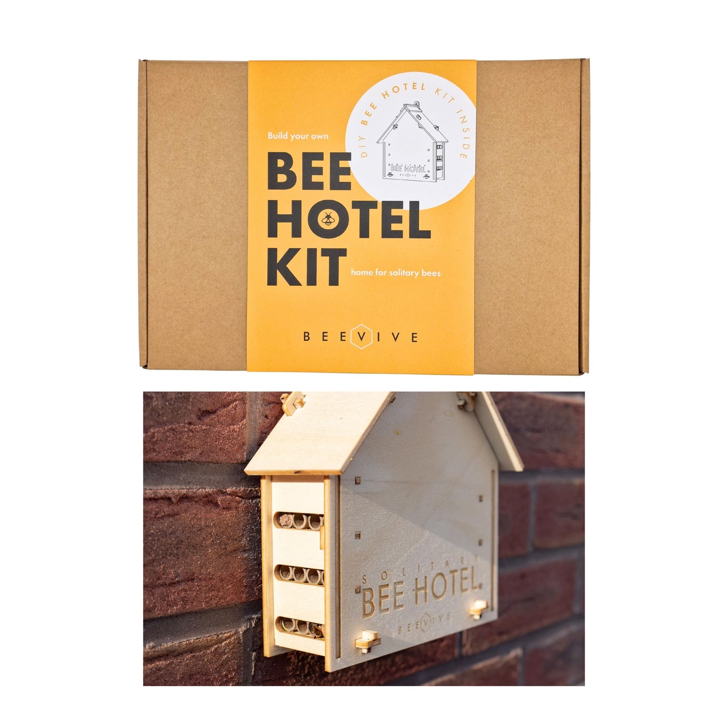 DIY Solitary Bee Hotel Kit – Make Your own Home for Wild Bees. Bee-Friendly Gift for Nature Lover. 190 x 215 x 70mm