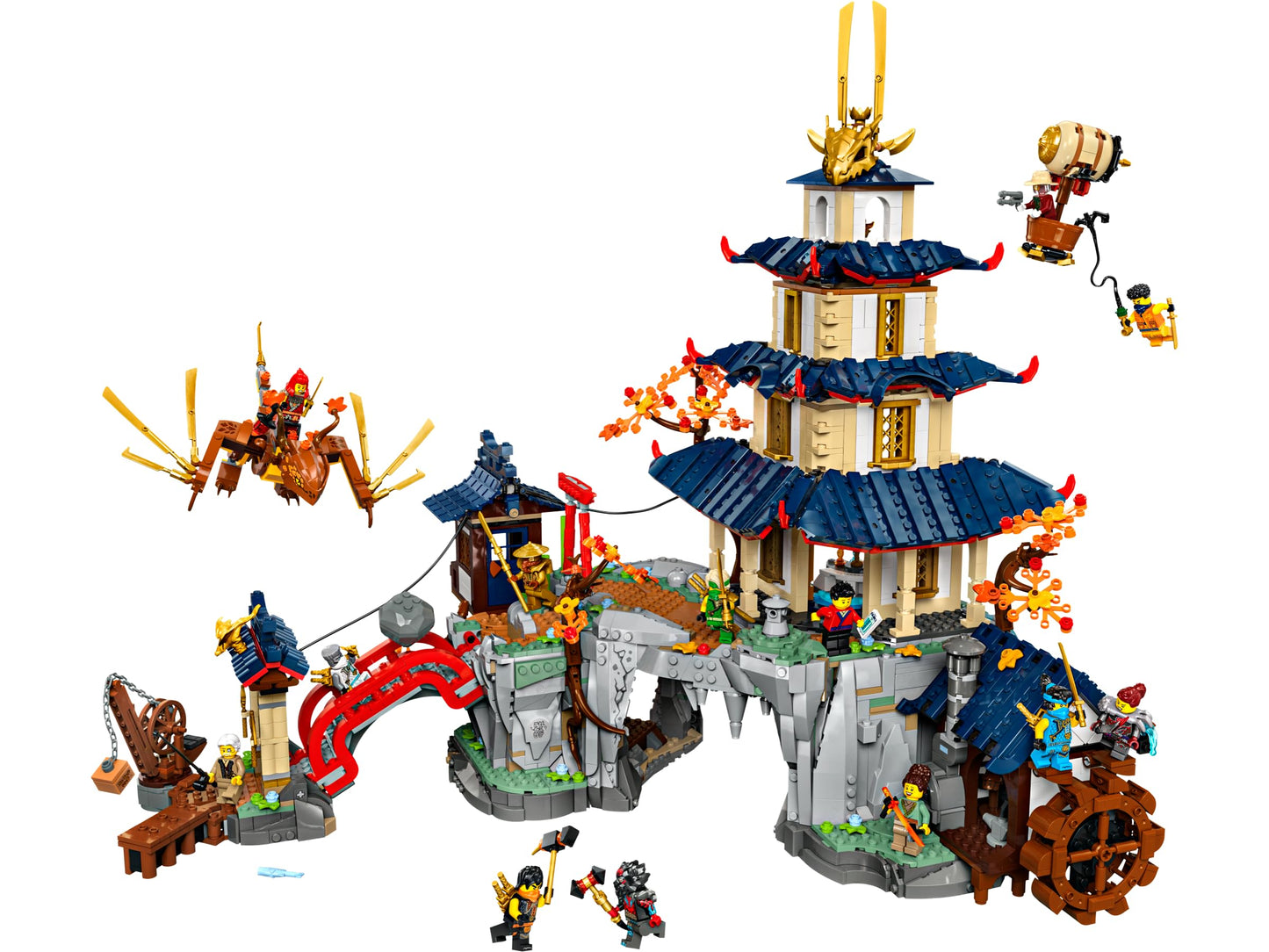 LEGO NINJAGO Tournament Temple City Building Toy for Teen Boys & Girls, Ages 14+, Great for Dragons Rising Fans Who Enjoy Model Building Sets and NINJAGO Toys - 71814