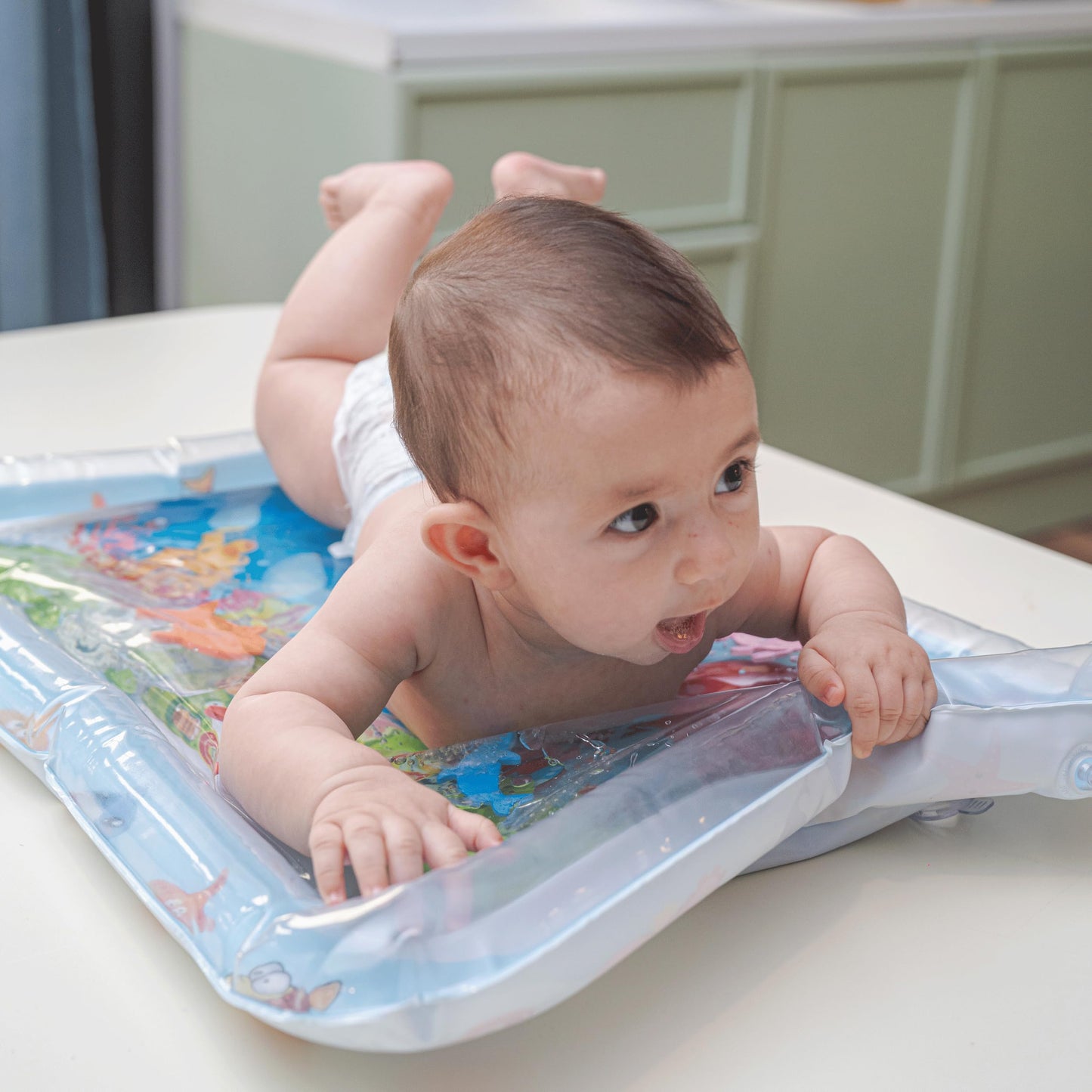 Mr. Pen- Inflatable Tummy Time Water Mat, Water Mat for Babies, Infant Water Mats, Baby Water Pad, Water Tummy Time Mat (Pack of 2)