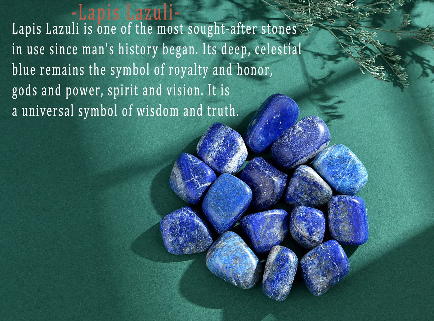 MAIBAOTA Lapis Lazuli Natural Crystals Bulk Polished Tumbled Stones Energy Balance Crystal Gemstones Vase Filler Decorative Stones Quartz Crystals