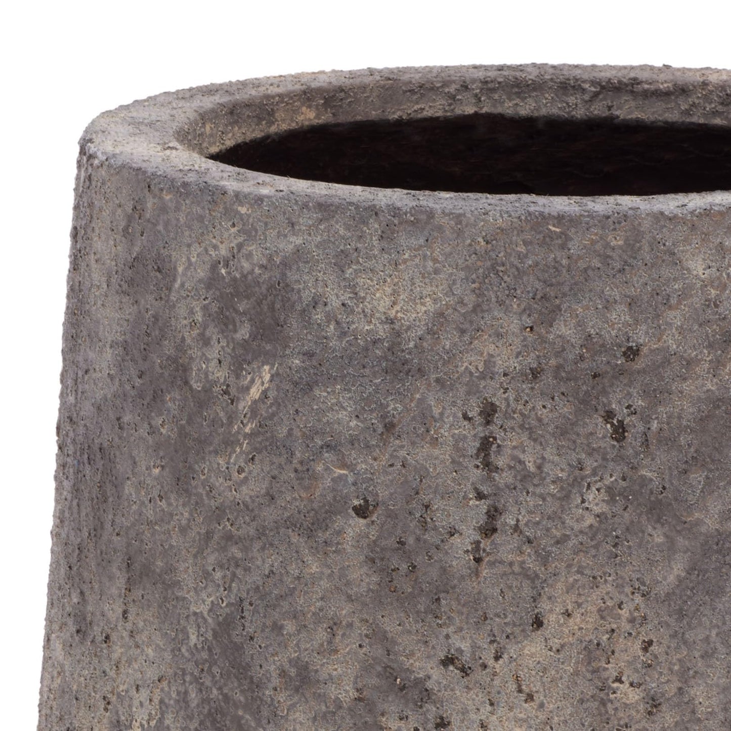 SAFAVIEH Outdoor - Stark Planter Pot with Drainage - Antique Brown Ficonstone Cement - Weather Resistant - Ideal for Patio, Garden, Backyard, 12" Wx 12" D x 18.9" H (PAT1551A)