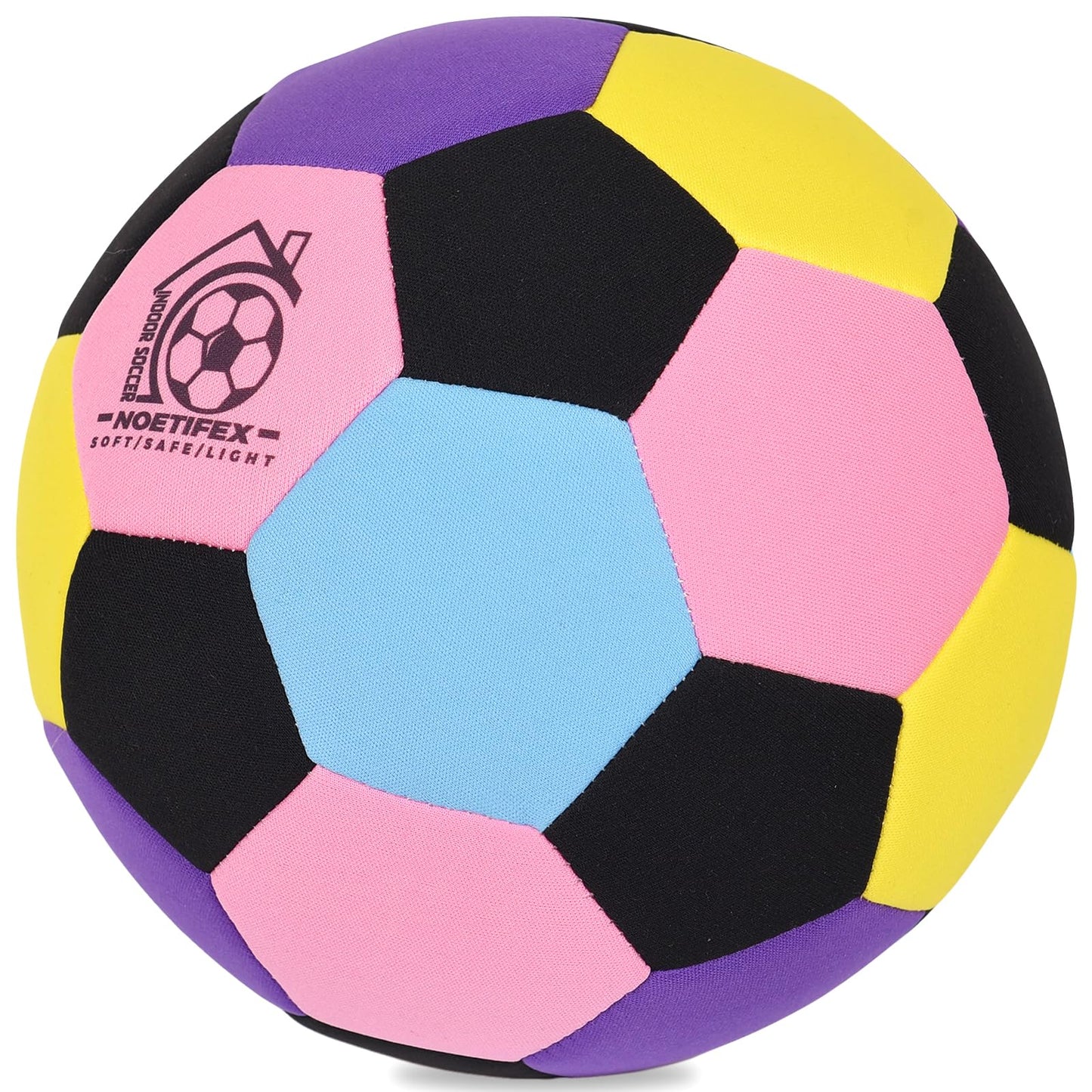 Noetifex Size 4 Soft Fabric Soccer Ball Safe Silent Indoor Ball for Youth, Lightweight House Training Ball for Dribbling & Juggling at Home(Deflated)