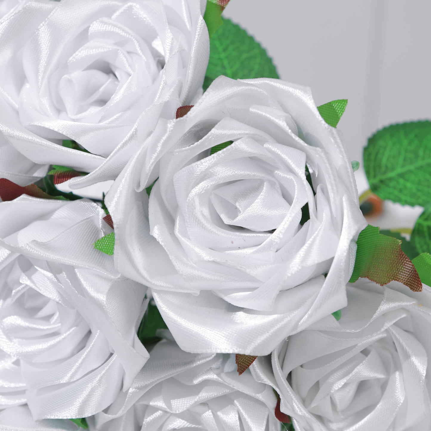 LatinaFlorista 300Pcs Premade Satin Ribbon Rose Petals Half-Finished for Eternal Rose DIY Ramos Forever Flowers Bouquets Everlasting Floral,for Wedding,Anniversary,Birthday (300 Pcs White)