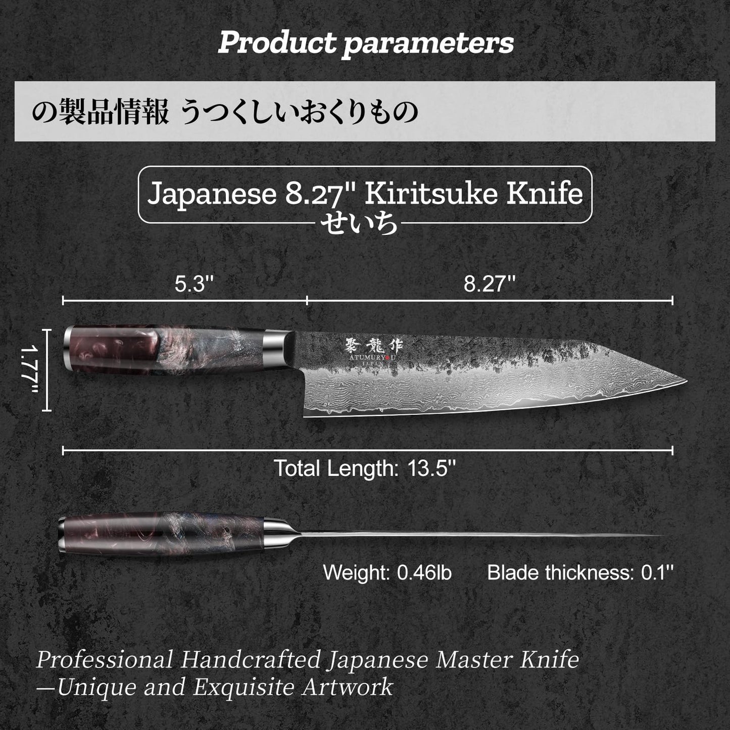 8.27 Inch Japanese Kiritsuke Chef Knife with VG10 Core, Professional 67-Layer Hand-Forged Damascus Knife with Ergonomic Handle, Leather Sheath and Elegant Gift Box – Perfect Gifts for Women Men