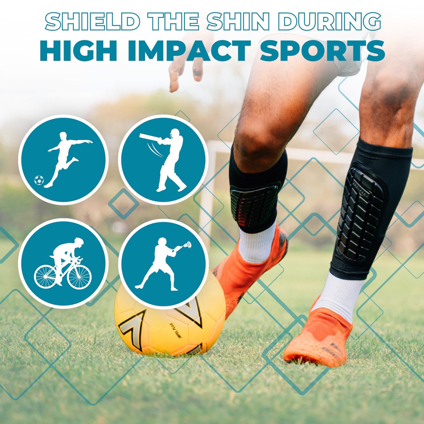 Bodyprox Soccer Shin Guards Sleeves for Men, Women and Youth (Small)