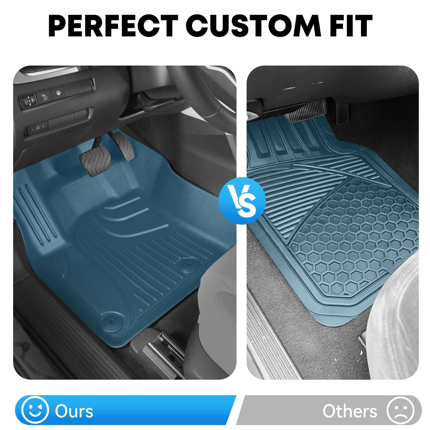 Floor mats Compatible with 2019-2024 Armada/Infiniti QX80 (7 Seats) : Custom Fit All Weather TPE Heavy Duty Car Floor Liners 2019 2020 2021 2022 2023 2024 Armada Accessories