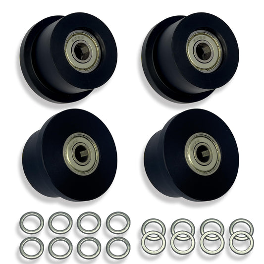 Upgraded Machined Wheels/Rollers Compatible with Total Gym,Replacement Parts for 1000,1100,1400,1500,1600,1700,1800,1900,Achiever,Force,Gold,Max,Platinum,Plus,Pro,Supra,Supreme,Ultima,Ultra,XLI,4Pcs