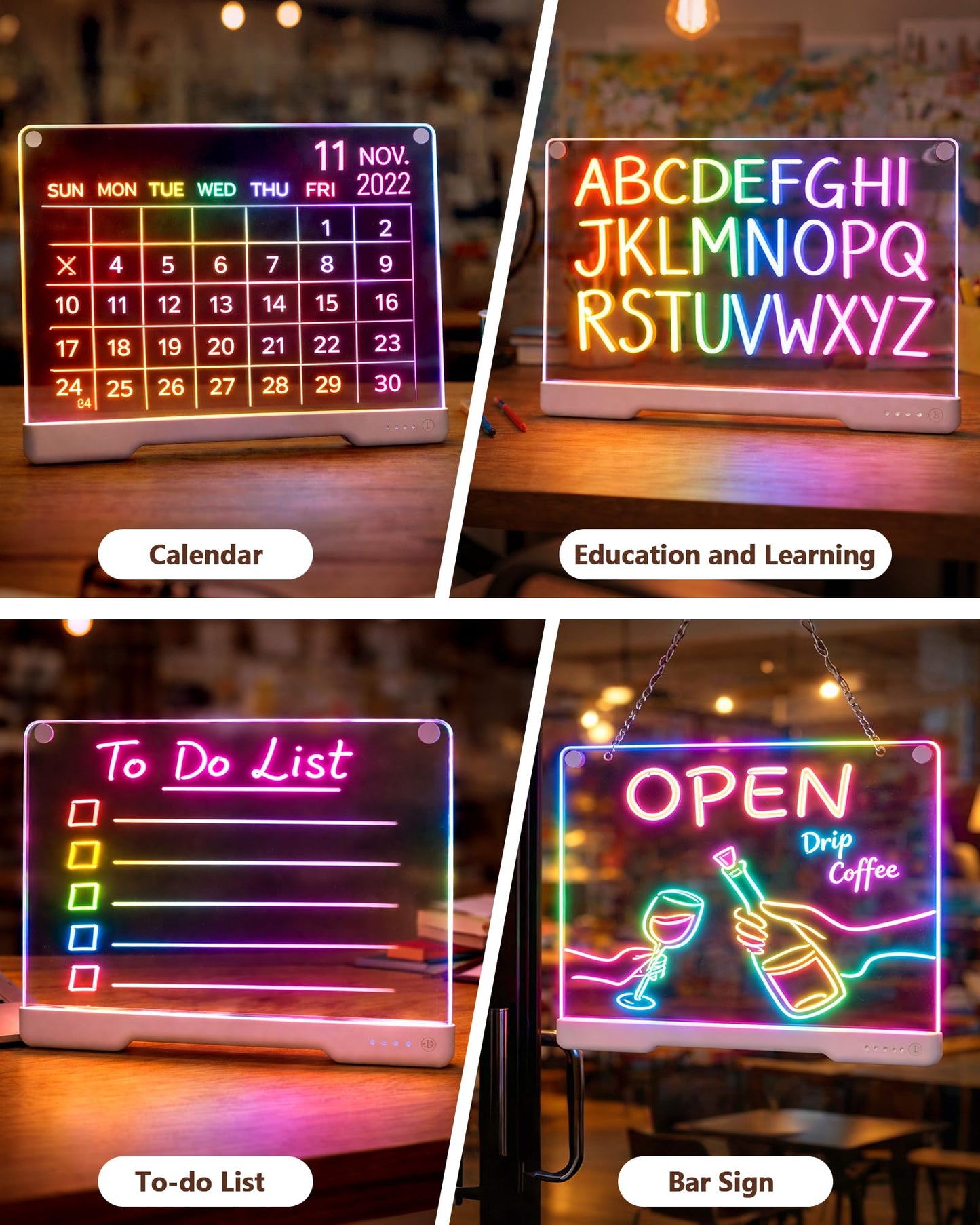 JoyRapt LED Drawing Board for Kids, 16 Inch Light Up Drawing Tablet with 7 Markers & Tracing Book, 3 Modes & 9 Brightness, Art and Craft Drawing Supplies, Girl Birthday Gifts, Room Decor Toys (White)