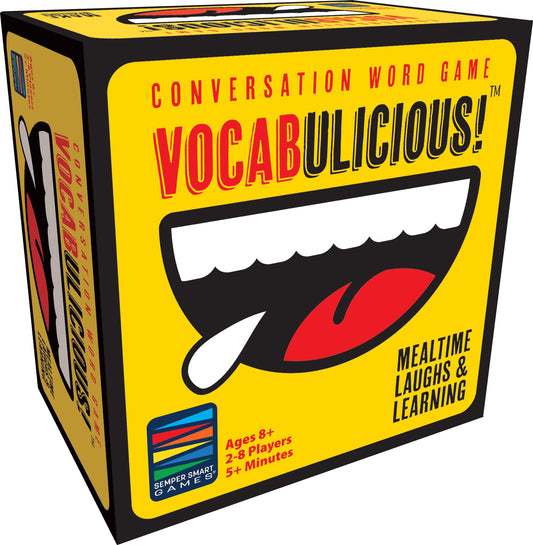 Semper Smart Games VOCABULICIOUS! The Vocabulary, Word and Conversation Game That Makes Mealtime More Meaningful.