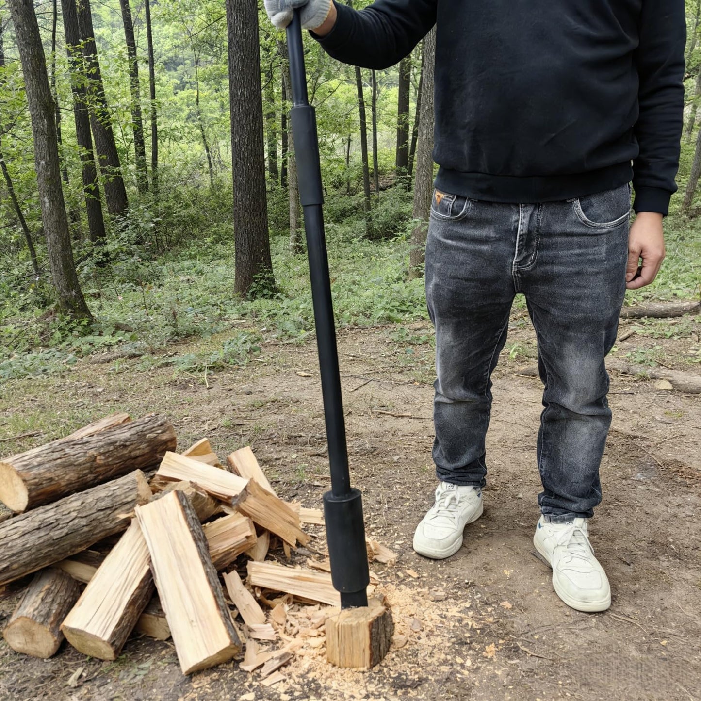 TIANAOKEJI Manual Wood Splitter, Kindling Splitter Made with Heavy Duty Steel Portable Log Splitters for Wood, Indoor and Outdoor Use