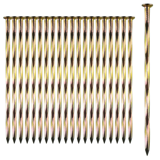 POSEOFFR Artificial Turf Stakes 6 Inch Spiral Galvanized Landscape Staples, Heavy Duty Weed Barrier Fabric Stakes for Paver Edging, Gardening Lawn Edging and More (50Pack)