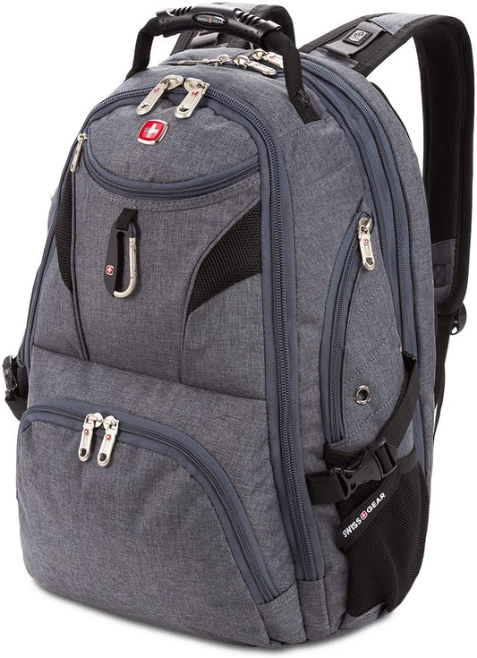 SwissGear 5977 ScanSmart TSA Friendly Laptop Backpack, Fits Most 17 Inch Laptops and Tablets, Ideal for Work, Travel, School, College, and Commuting, Grey