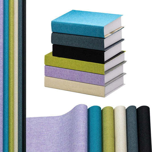 6PCS 40 x 16 Inch Book Cloth Fabric Book Cloth for Binding Books Scrapbook Album DIY Crafts (6 Colors) (Colour 1)