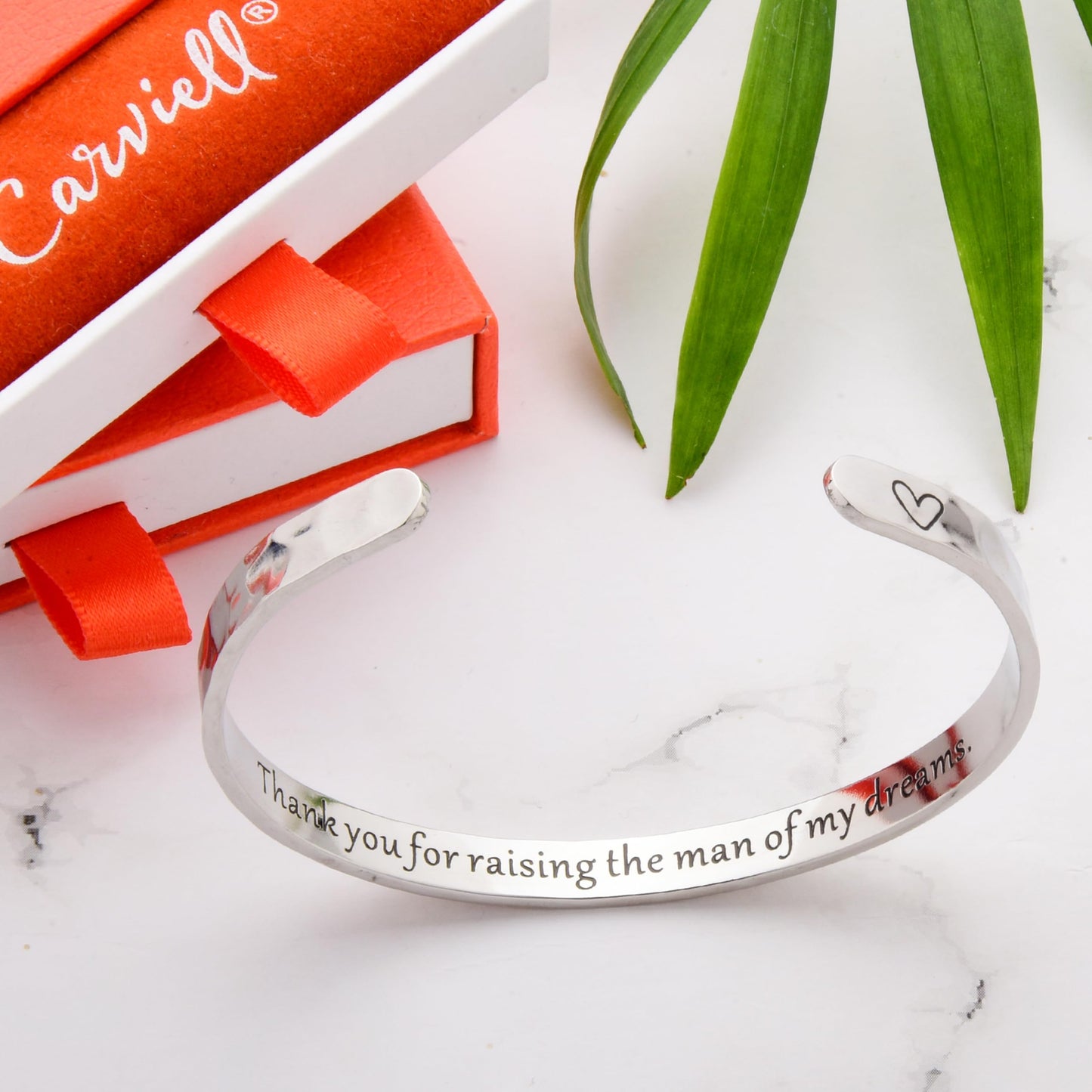 Carviell Bracelet, Mother in Law Wedding Gifts, Thank You for Raising the Man of My Dreams, Mother of the Groom Gifts, Mother-in-Law Birthday Gift