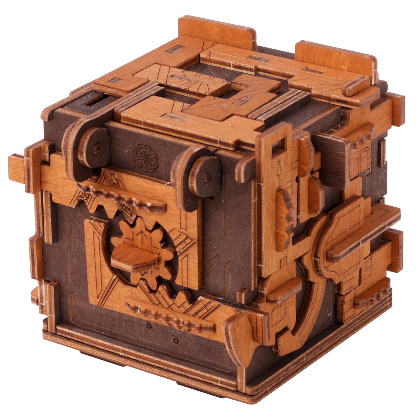 WOODEN.CITY Escape Room Puzzle Box – 3D Wooden Puzzle Box for Adults & Teens, Brain Teaser Puzzle Box Secret Lock Box with Cluebox Mechanism – Mechanical Wood Puzzle Box Kit, Unique Puzzle Boxes Gift