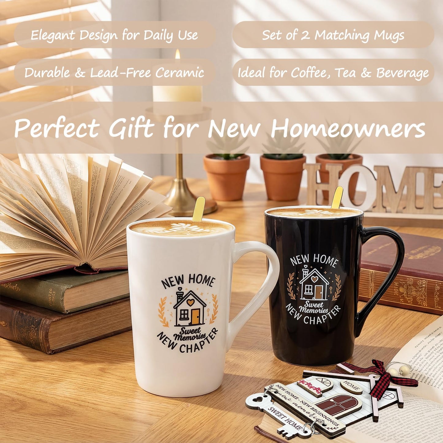 House Warming Gifts New Home,13Pcs Housewarming Gift Baskets for Couples,Women,Men,Friends,Closing Gifts for Home Buyers,House Warming Present New Apartment