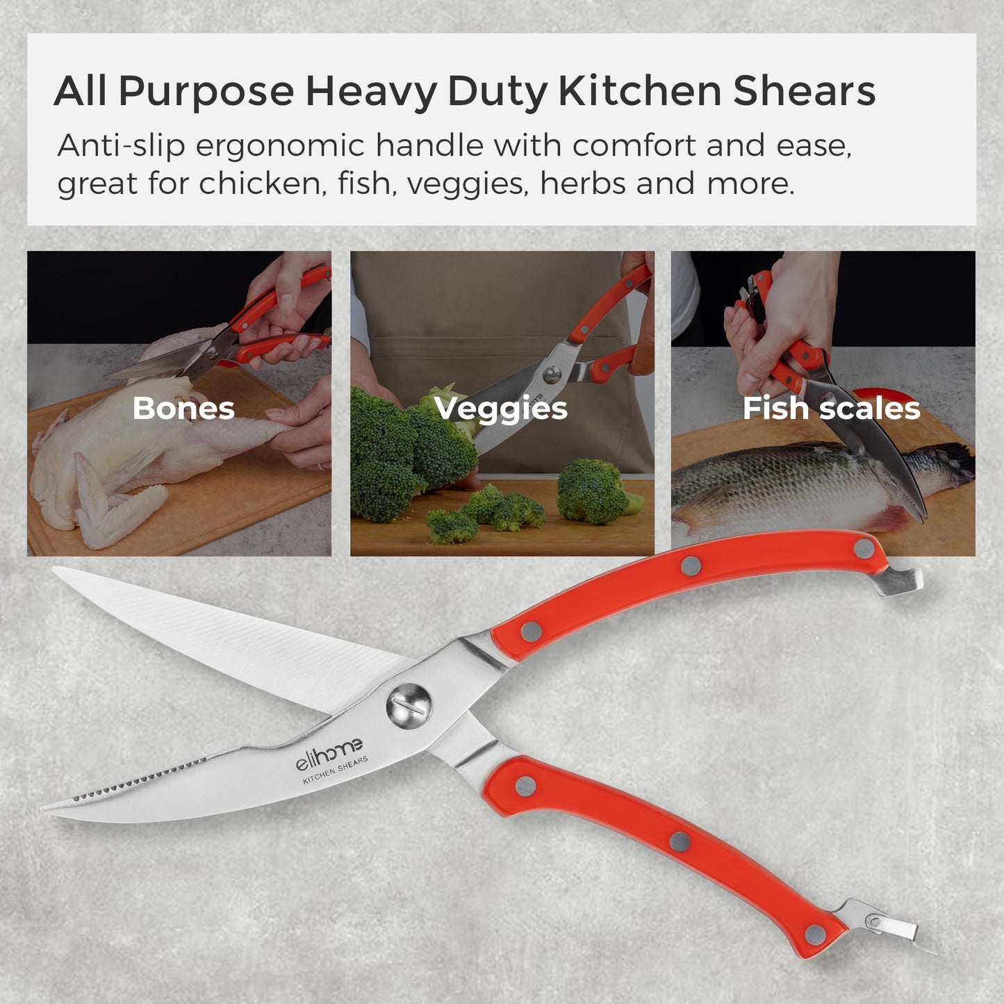Elihome 4-piece Premium Dishwasher Safe Cutting Board Set with 5-piece Premium Stainless Colorful handle Steel Knife Set