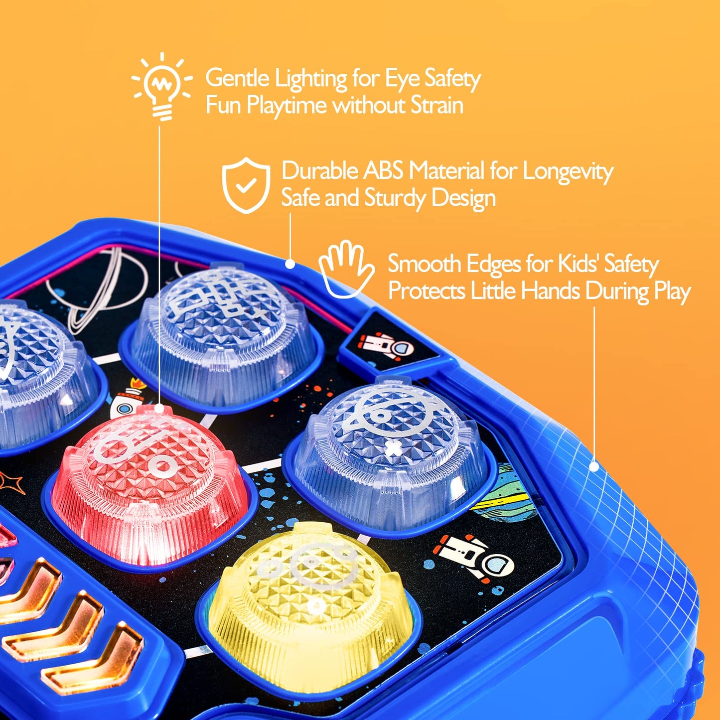 hahaland Toys for Ages 5-7 - Interactive Whack A Game with Sound and Light Stem Montessori Toy for Kids Age 3 4 5 6 7 Years Old Birthday Easter Basket Stuffers