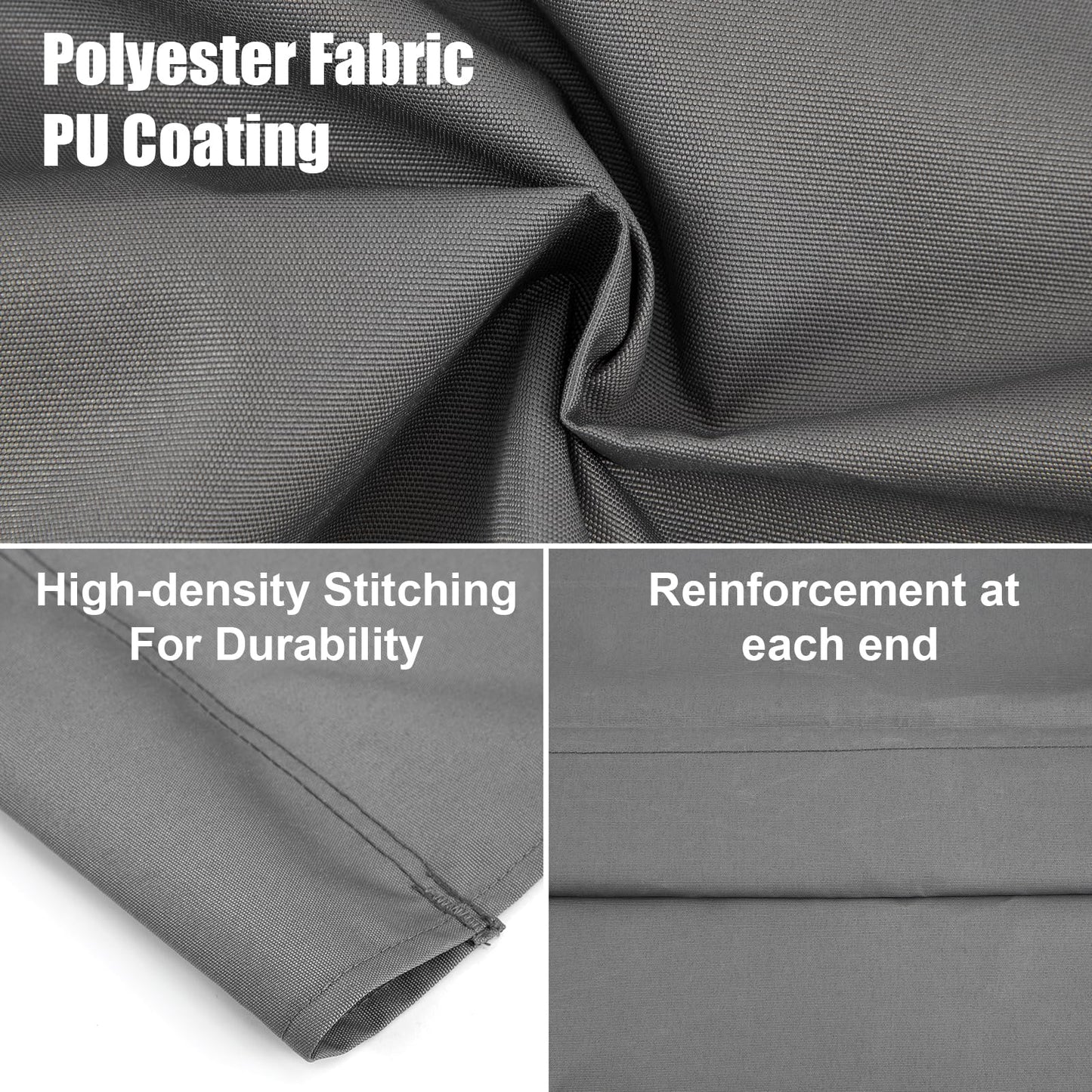 Porch Patio Swing Seat Cover Replacement,600D Thickened Oxford Waterproof Swing Replacement,Cushion Protection,Outdoors Covers Seater for Bench,Seats Swings 3-Seat Garden (Gray, 58.2x19.7x19.7 inch)